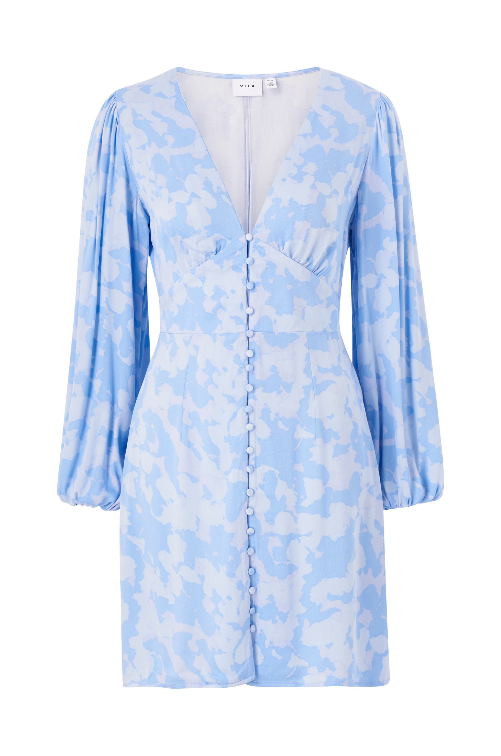 Vila - Kjole viMalin Corba L/S Short Dress - Hvid - 42