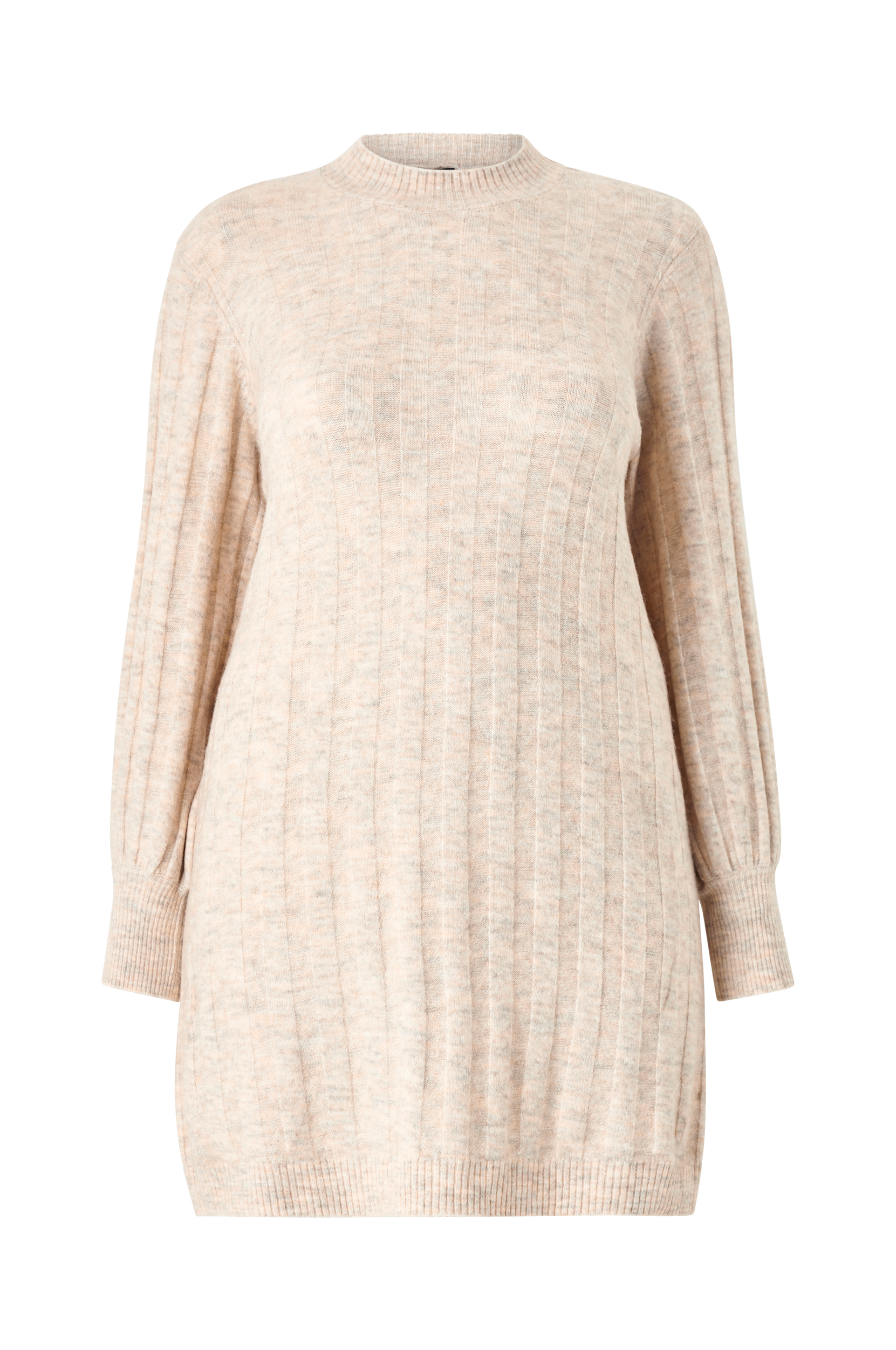 Vero Moda Curve - Kjole vmAlanis LS High Neck Short Dress C - Grå - 52/54