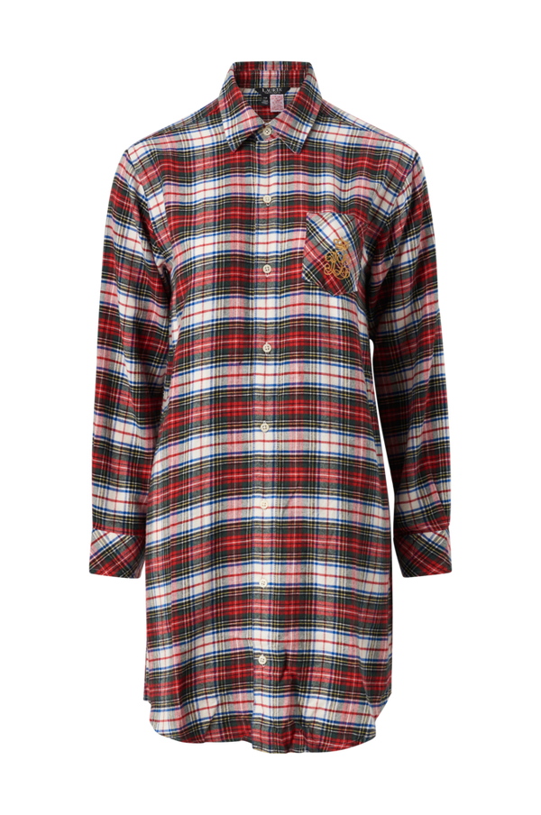 Lauren Ralph Lauren - Natskjorte LRl L/S His Shirt Sleepshirt - Beige - 34