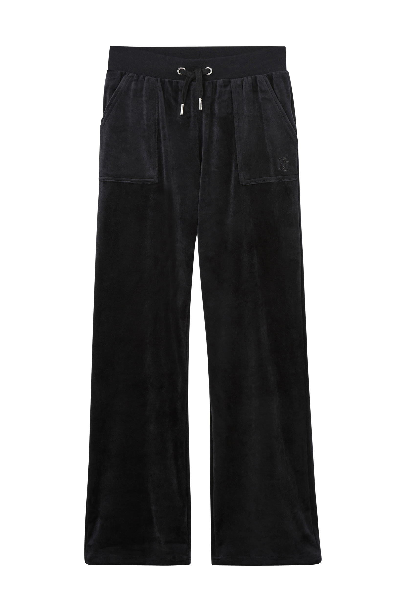 Juicy Couture - Sweatbukser Tonal Embro Velour Patch Pocket Wide Leg - Sort - 164/170