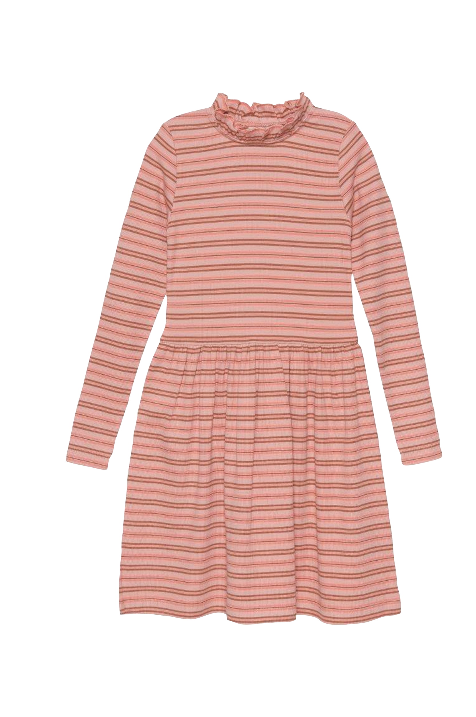 Minymo - Kjole Dress LS Y/D Rib Bamboo - Brun - 122