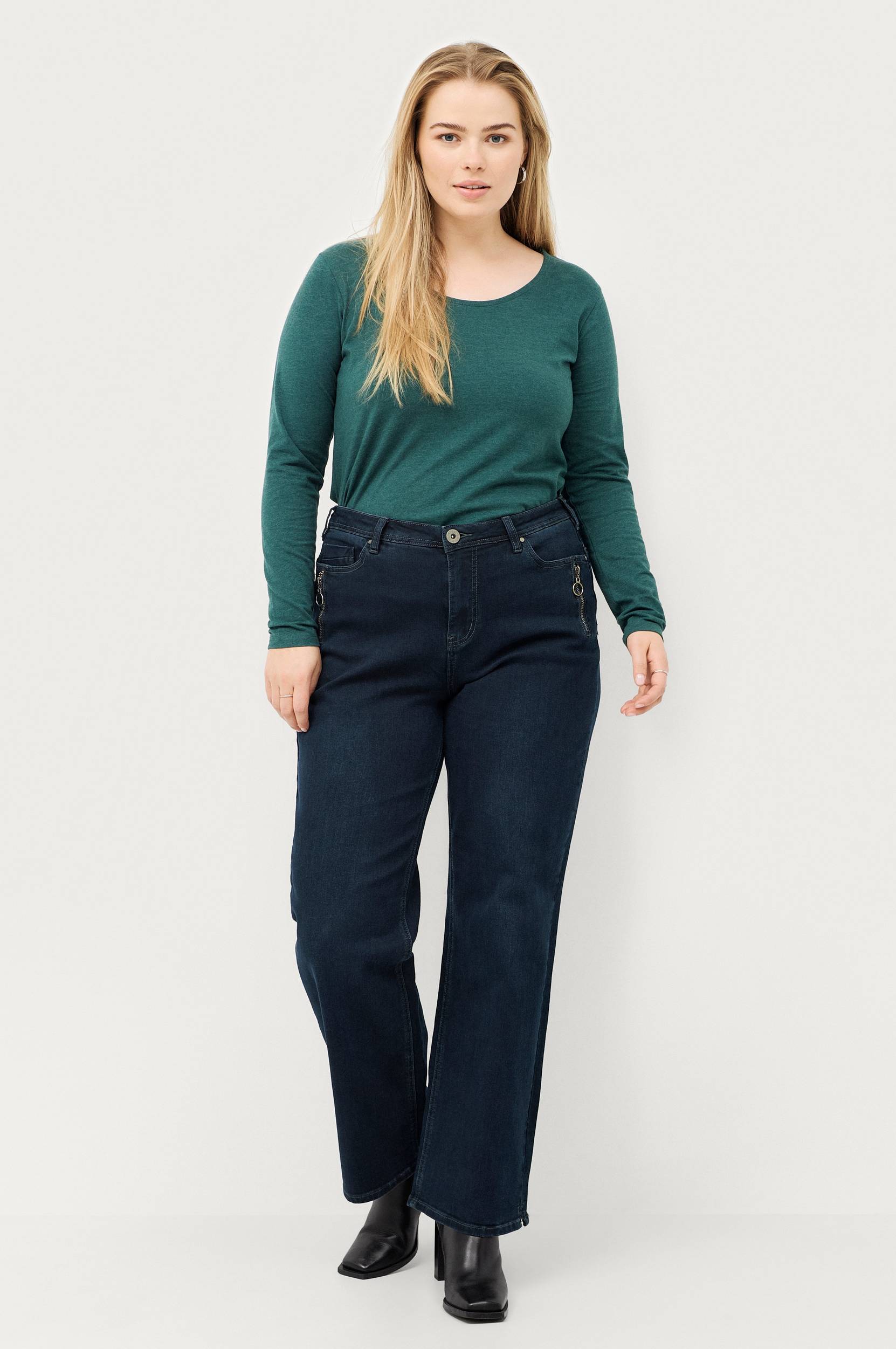Zizzi - Jeans jMila Gemma Blå - W58/L30 Jeans Tøj til kvinder (29115724)