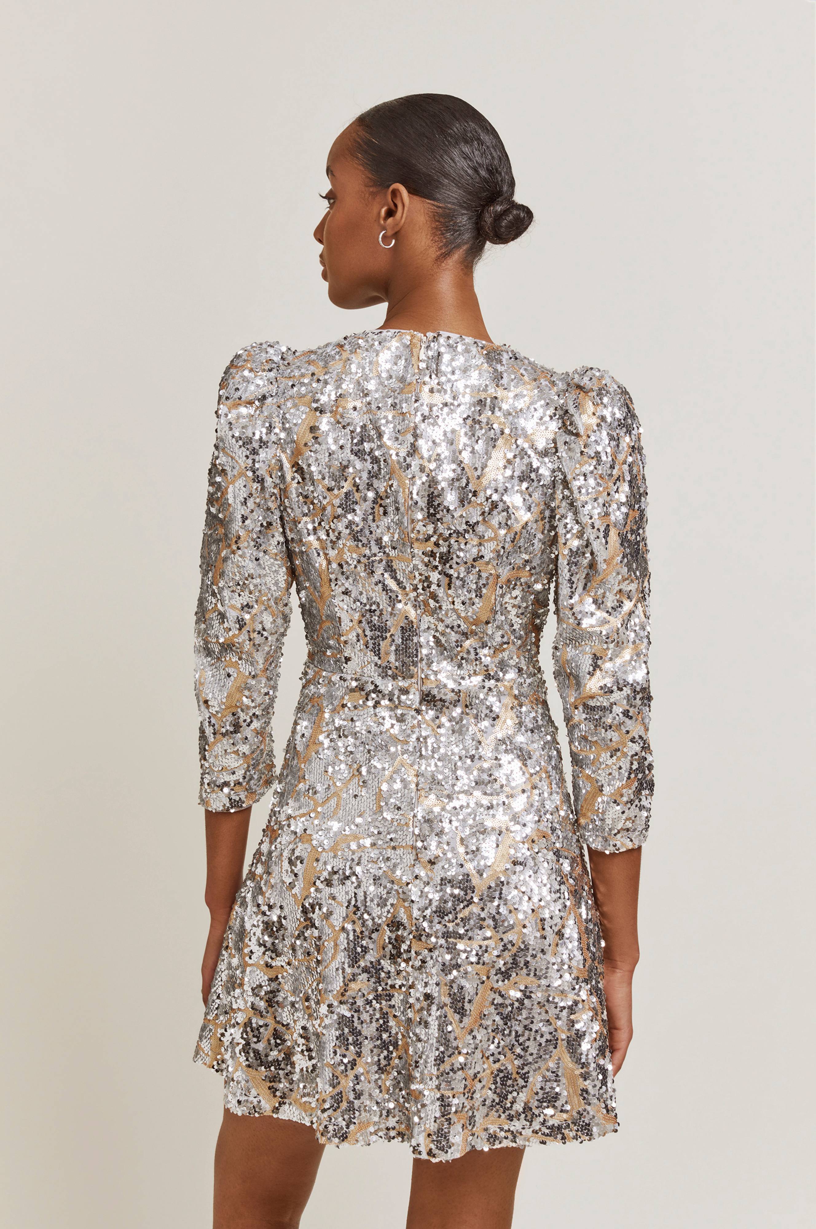 hollis sequin dress Hollis Sequin Maxi Dress - Orange/combo