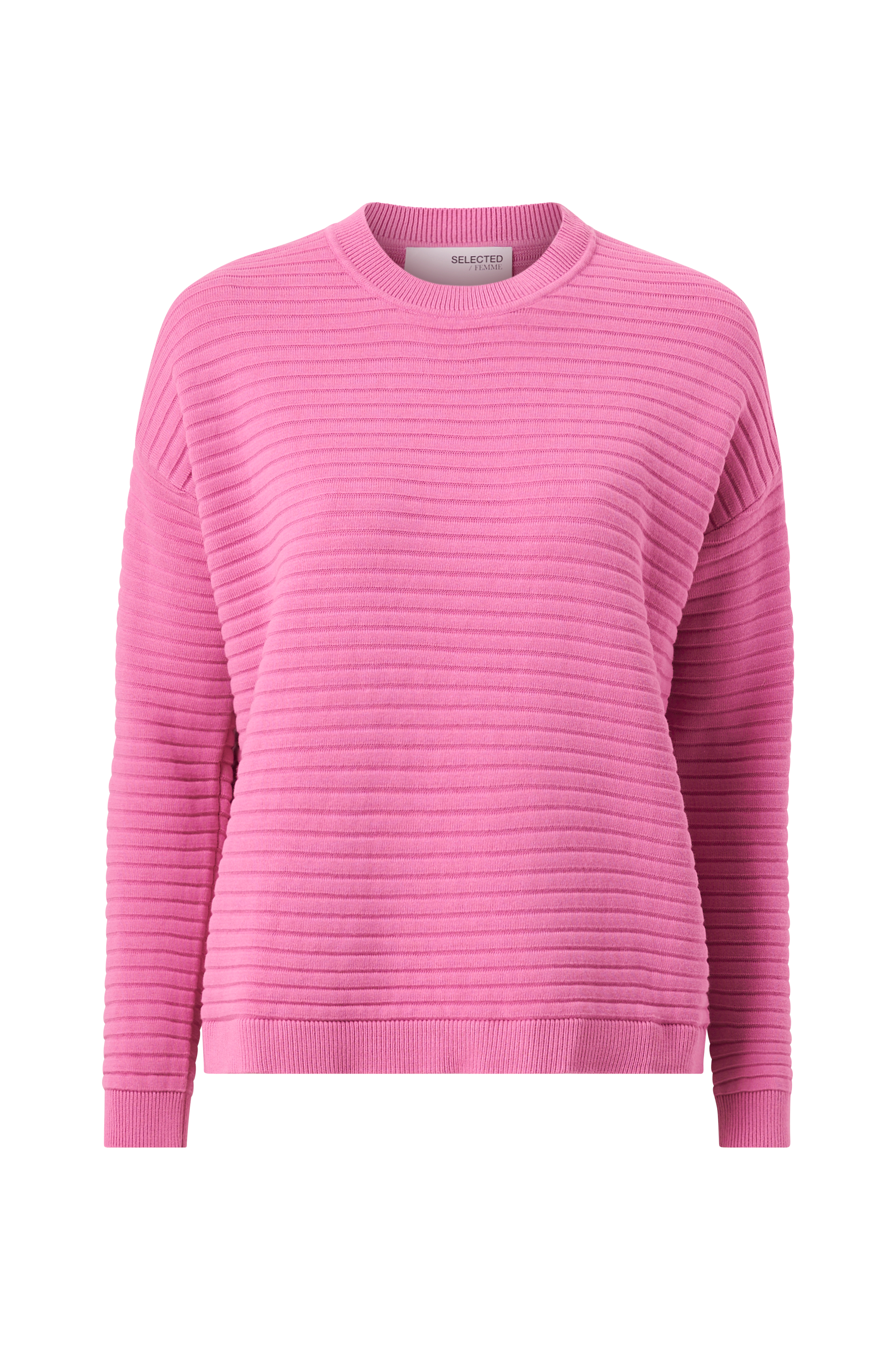 dollar London bibel Selected FEMME Trøje slfLaurina LS Knit O-neck - Rosa - Striktrøjer | Ellos .dk