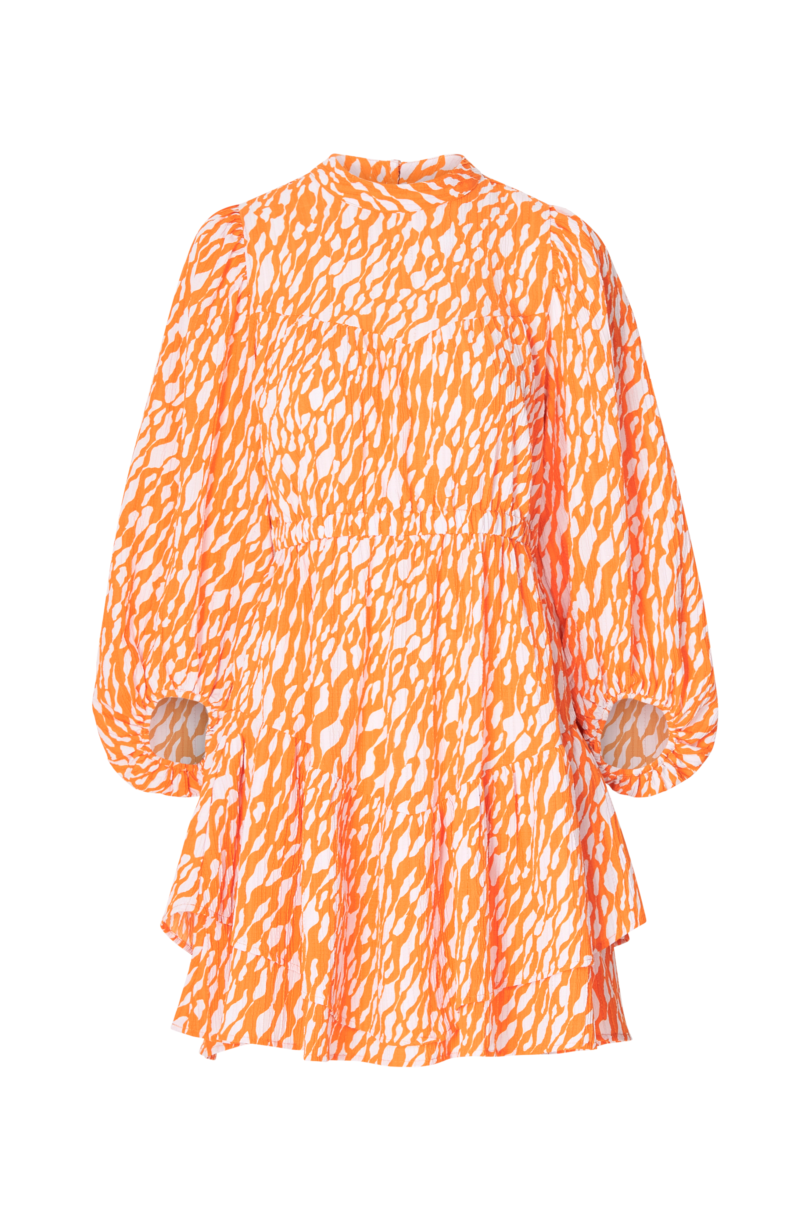Vero Moda Klänning vmDaisy Dia LS Short Dress Wvn - Orange - Korta  klänningar