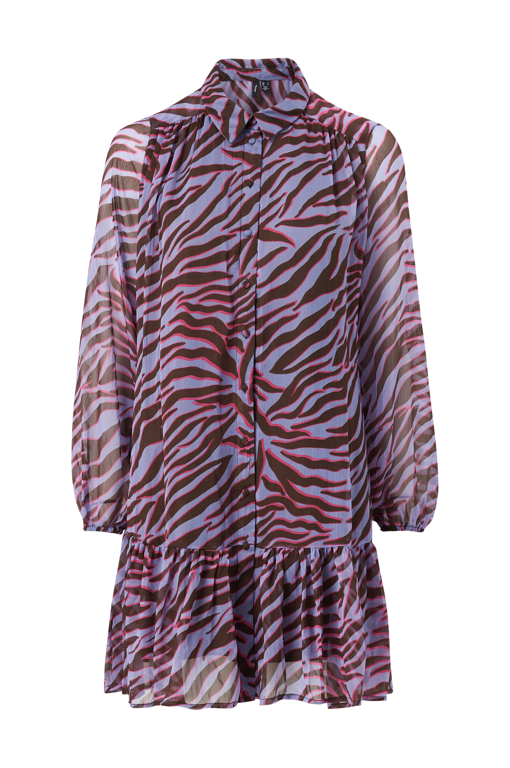 Vero Moda - Kjole vmKaya Fall LS Short Shirt Dress - Blå - - Kjoler - Tøj til kvinder (29064801)