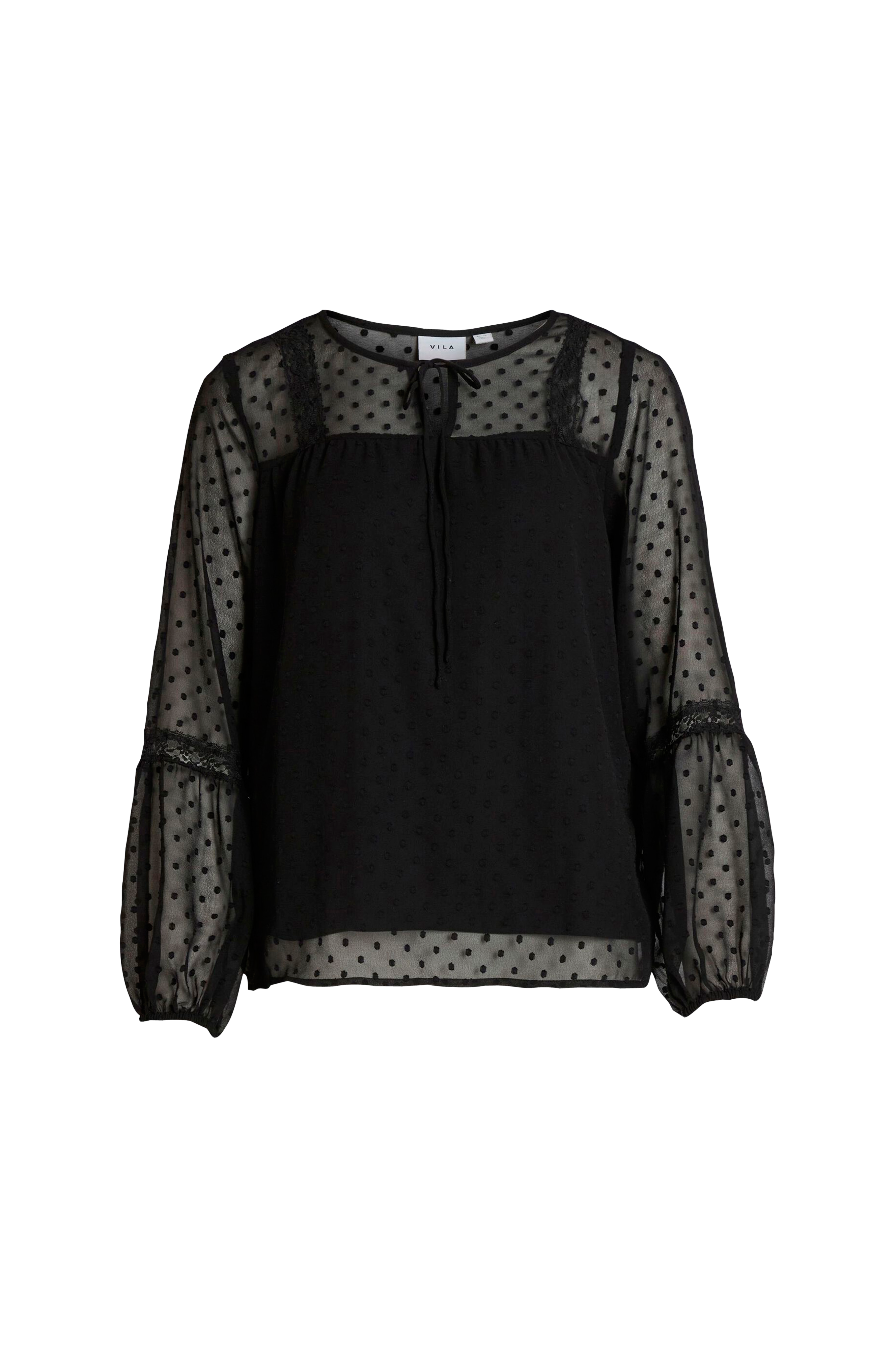 pilfer arkiv vejledning Vila Bluse viEdee L/S Top - Sort - Bluser | Ellos.dk