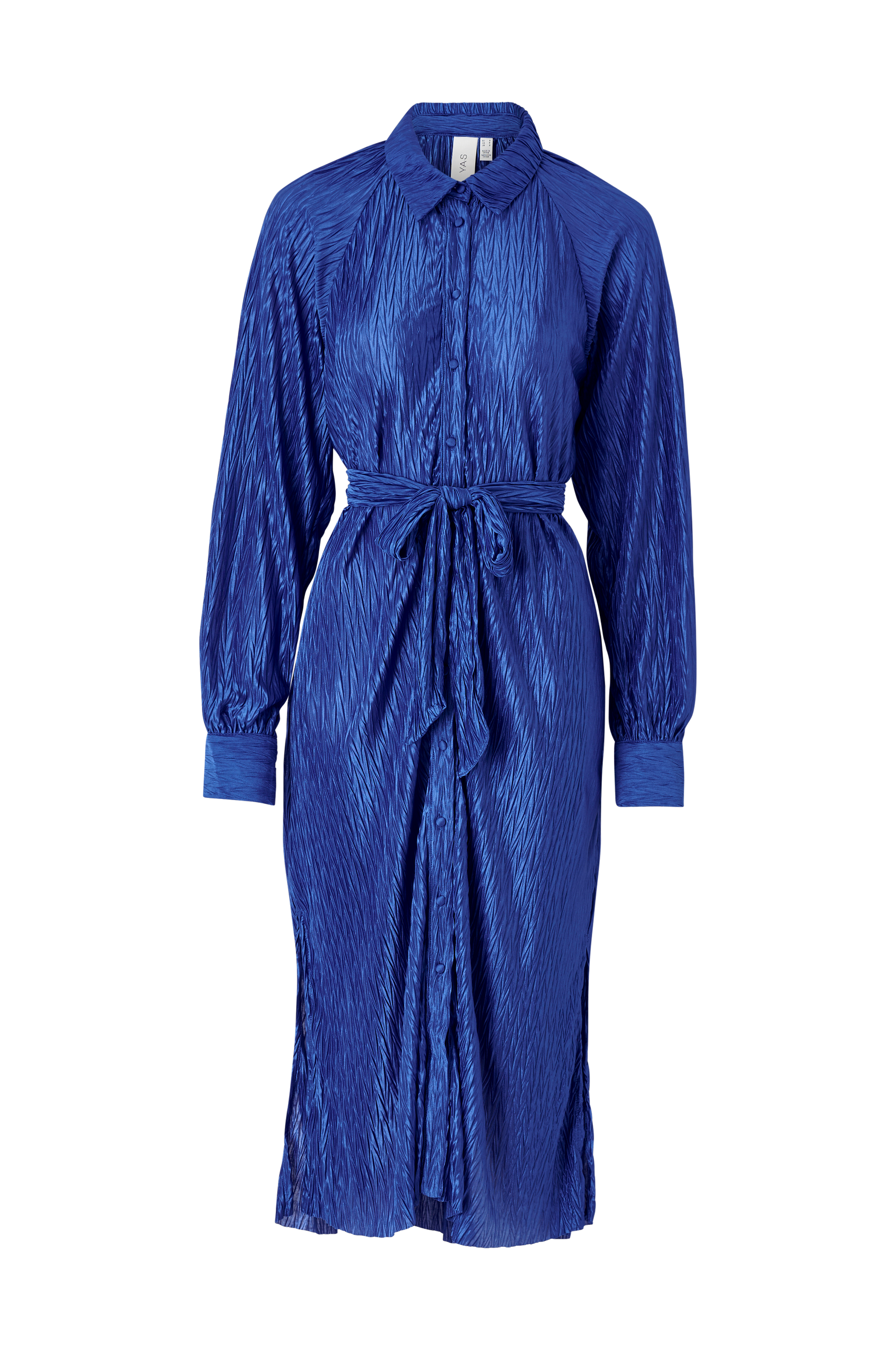 Y.A.S - Skjortekjole yasOmira LS Midi Dress - Blå - 40