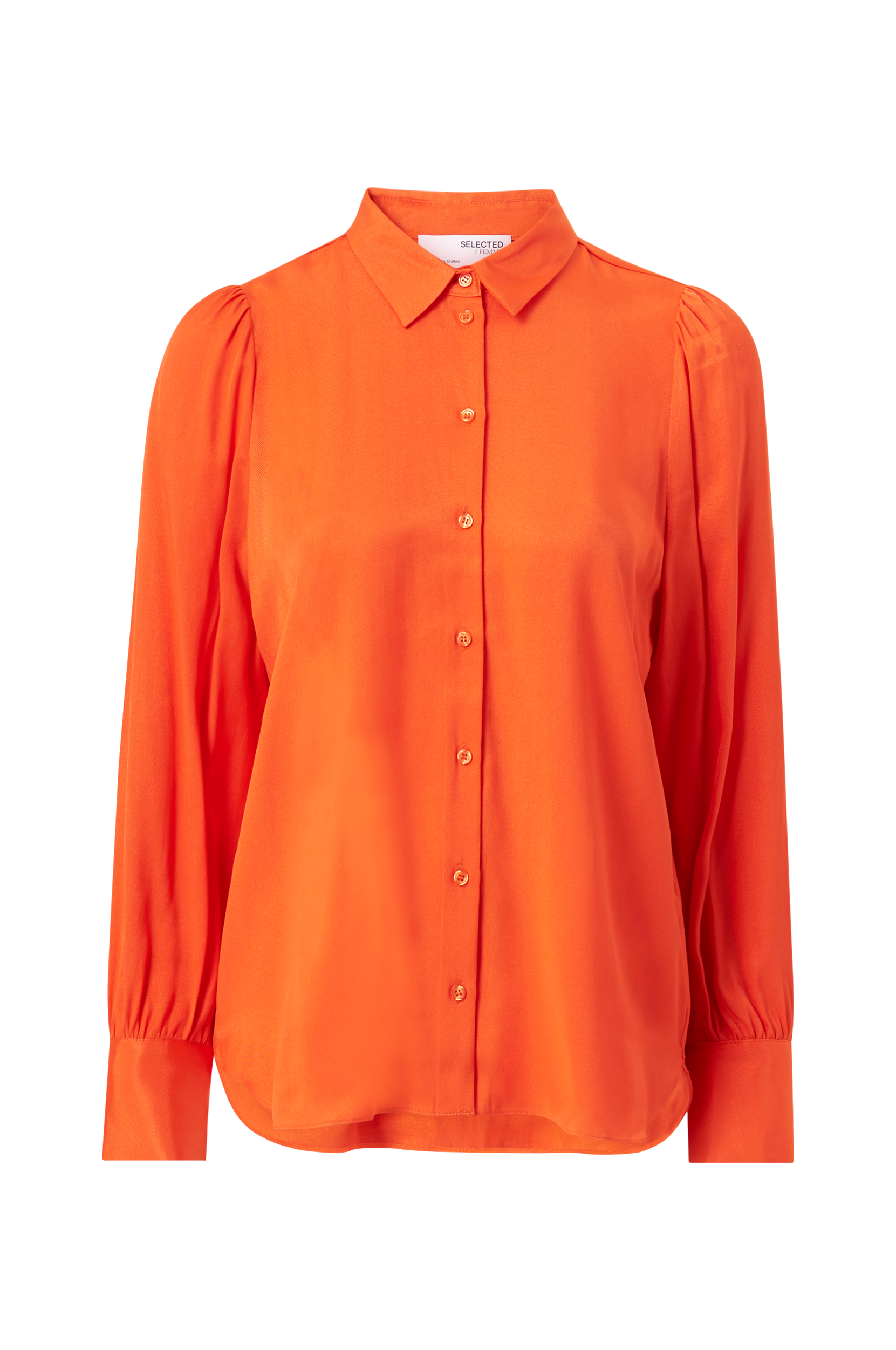 Selected FEMME - Bluse slfAlfa LS Shirt - Orange - 38