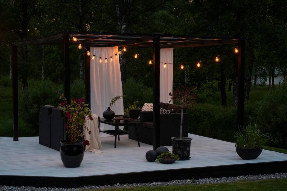 Konstsmide Slinga OLLE E27 20 LED 950 cm, svart från Konstsmide, bild 2