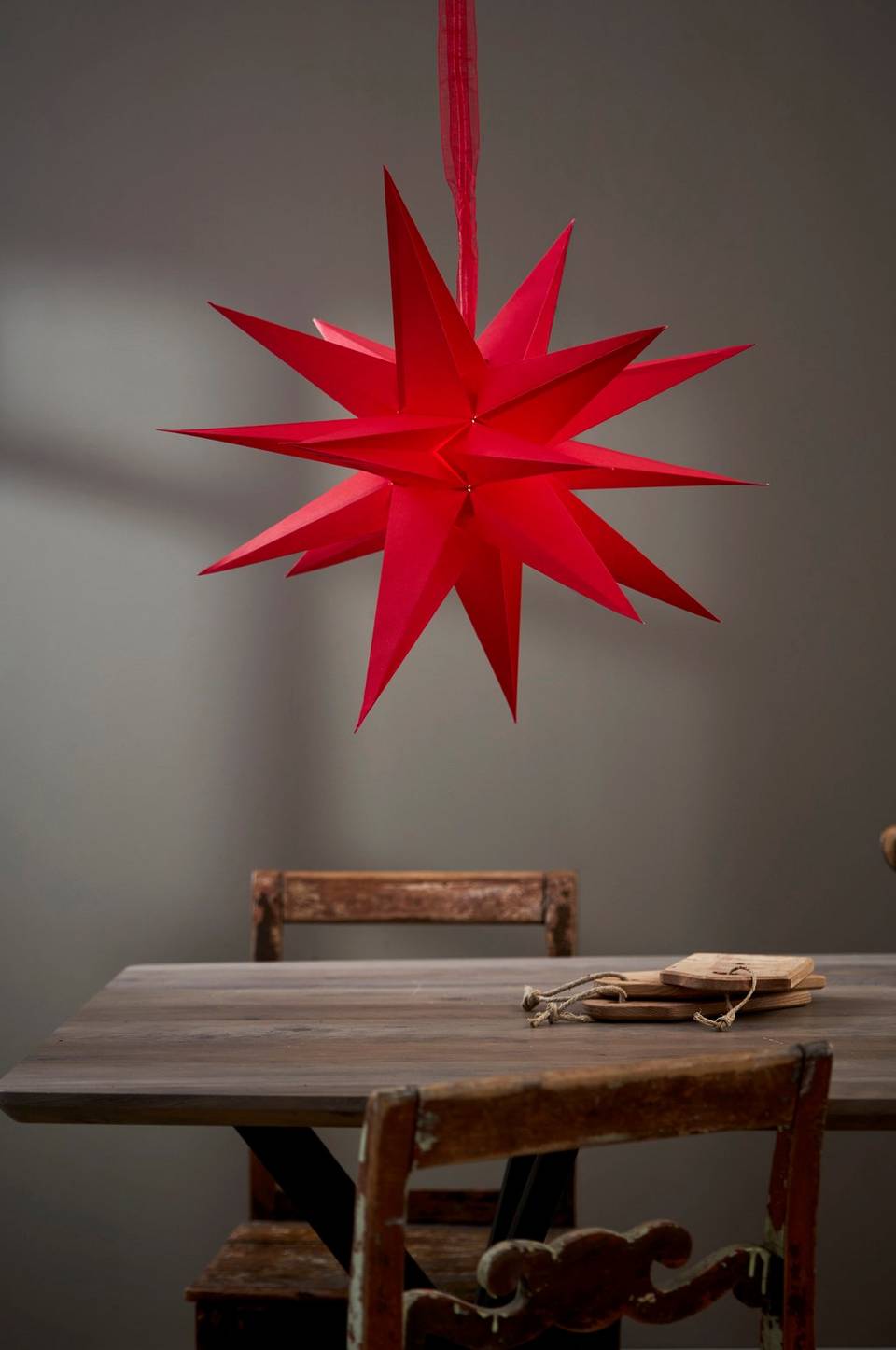Star Trading Pappersstjärna December 45cm, röd från Star Trading, bild 2