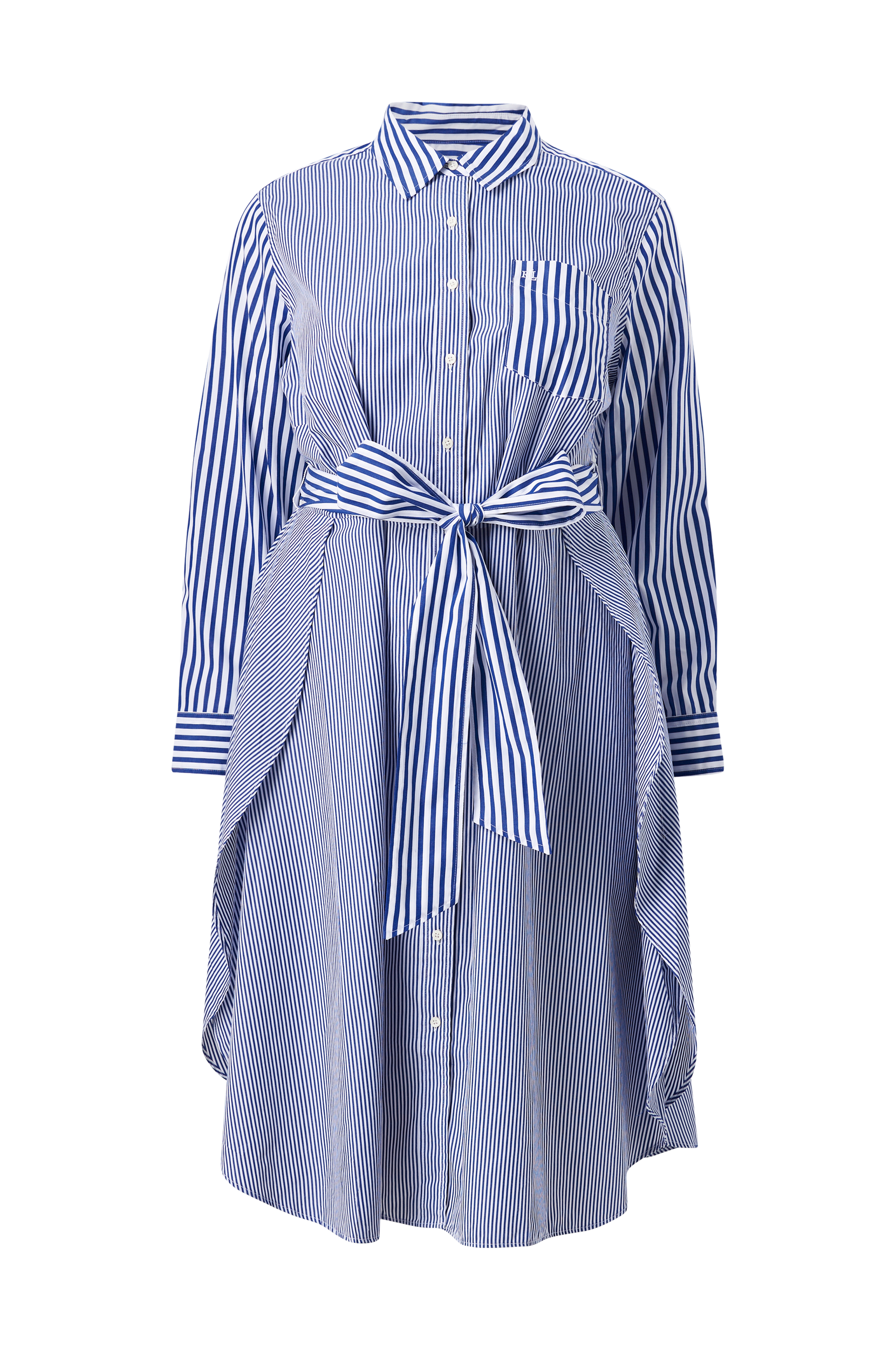 Lauren Ralph Lauren Curve - Skjortekjole 70s Broadcloth Dress - Blå - 54