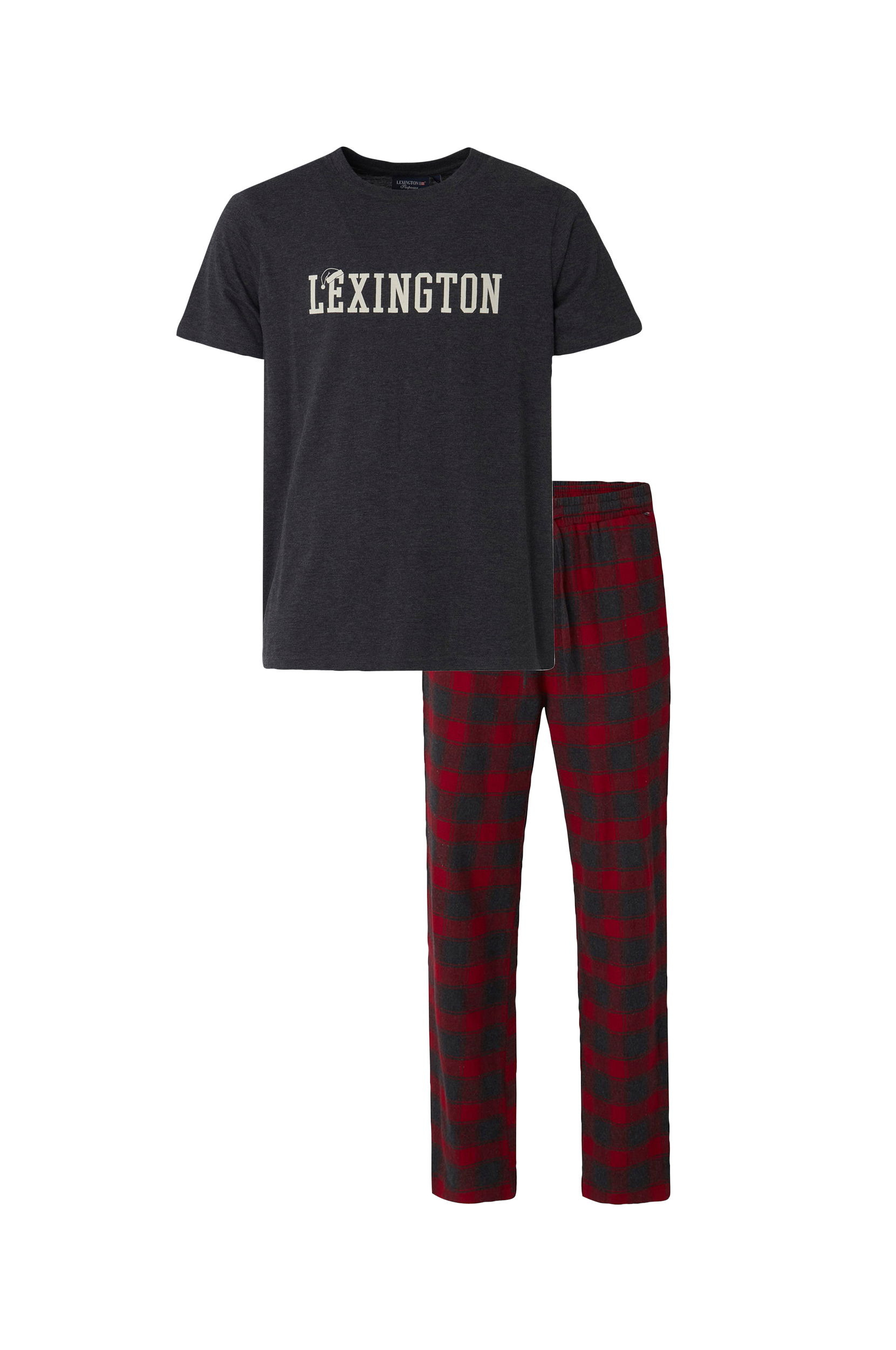 Lexington - Pyjamassæt Brooklin Organic Cotton Flannel Pajama Set - Rød - 42/44