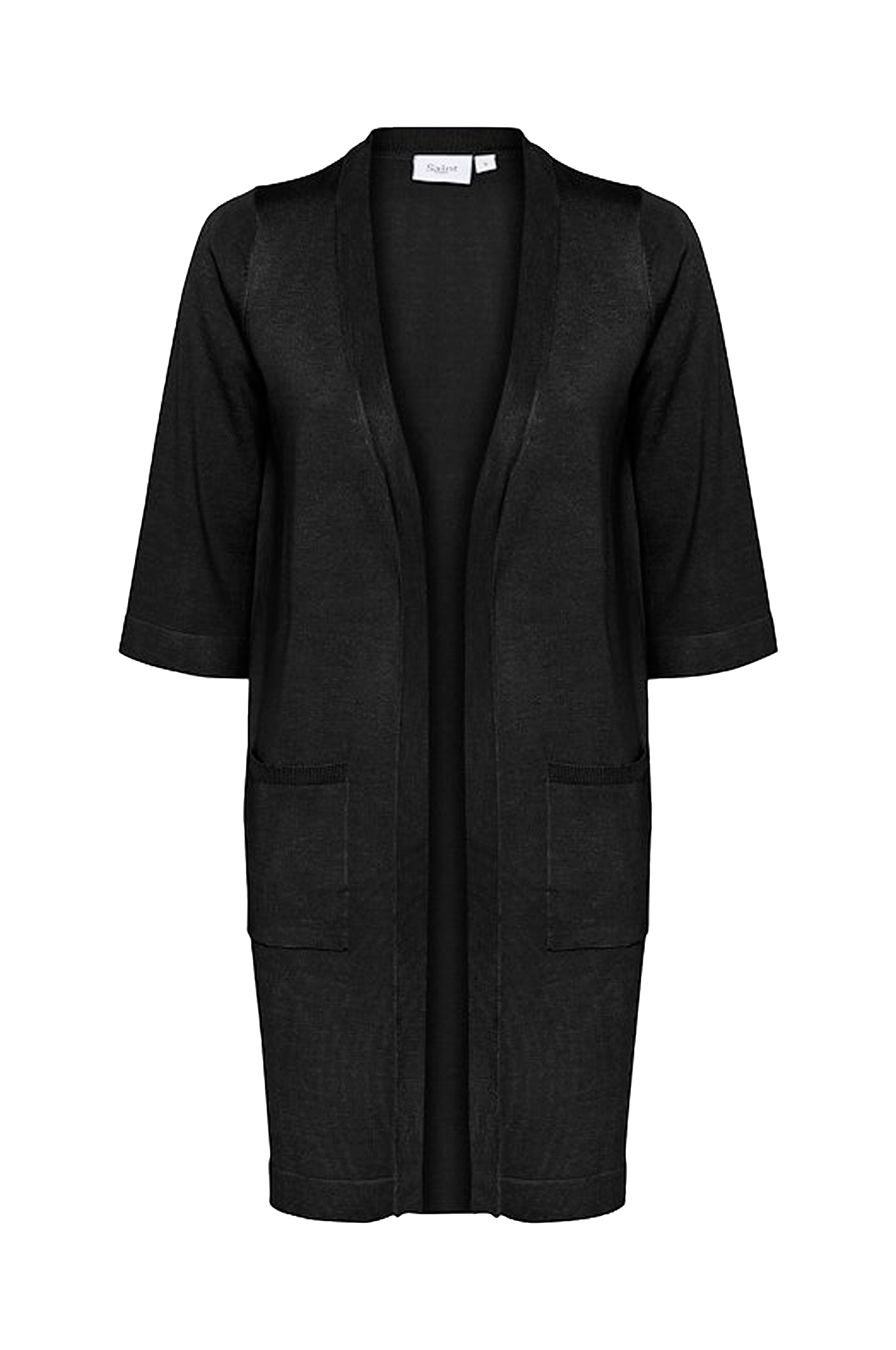 Saint Tropez Cardigan KilaSZ Open Cardigan Sort Cardigans Ellos.dk