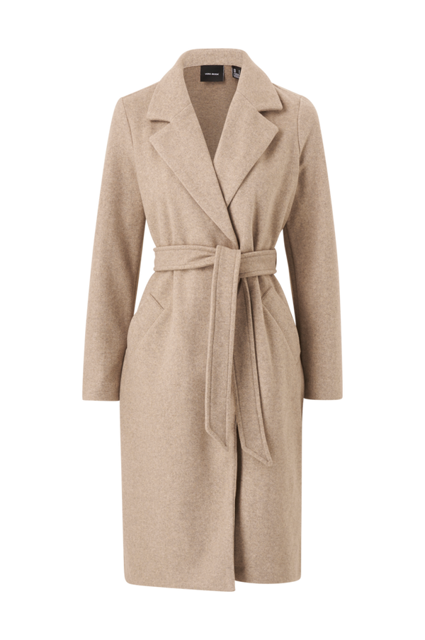 Vero Moda til Brun Wool (31608777) vmHazel Jakker - Tøj Coat - - - Frakke Long 42/44 kvinder 
