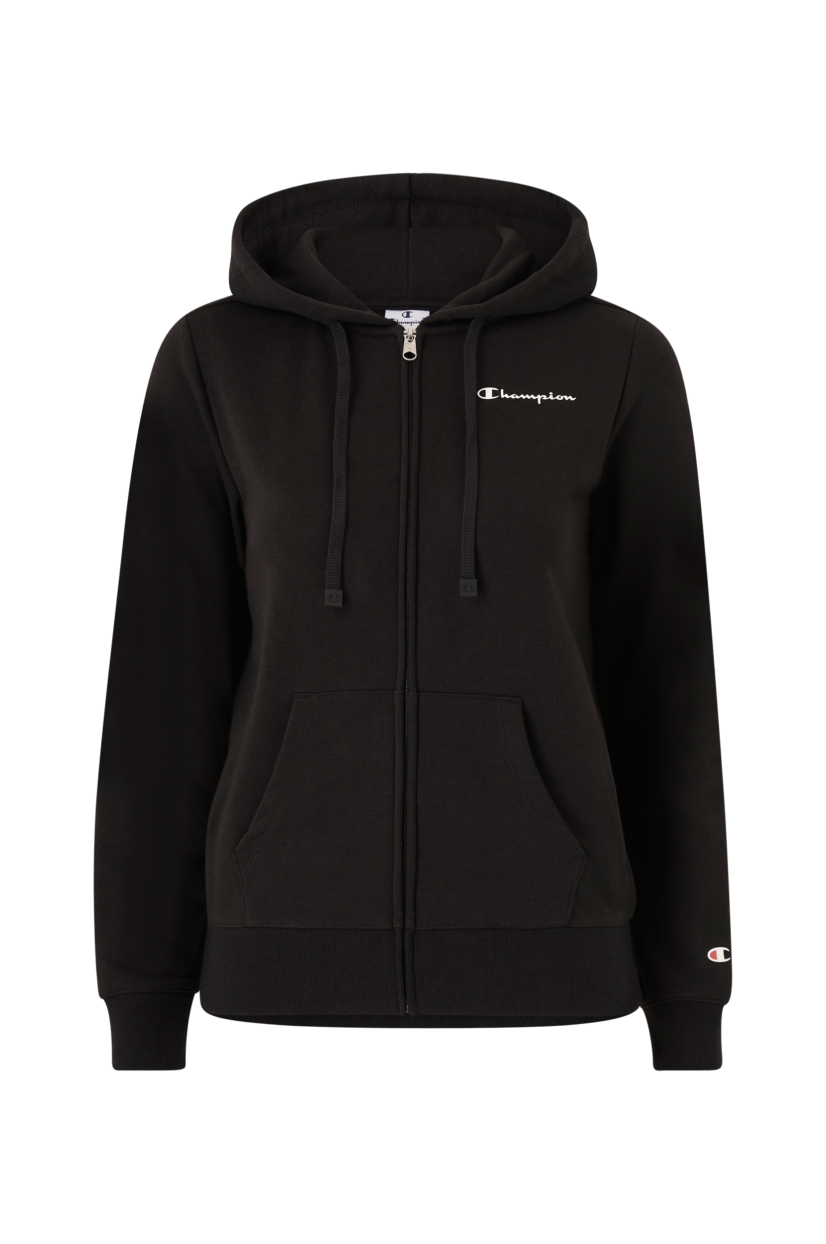 Champion - Hættetrøje Hooded Full Zip Sweatshirt - Sort - 34