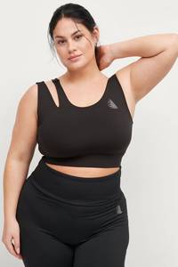 Zizzi - Sport-bh aJia Slit Sports Bra - Svart - 42/44