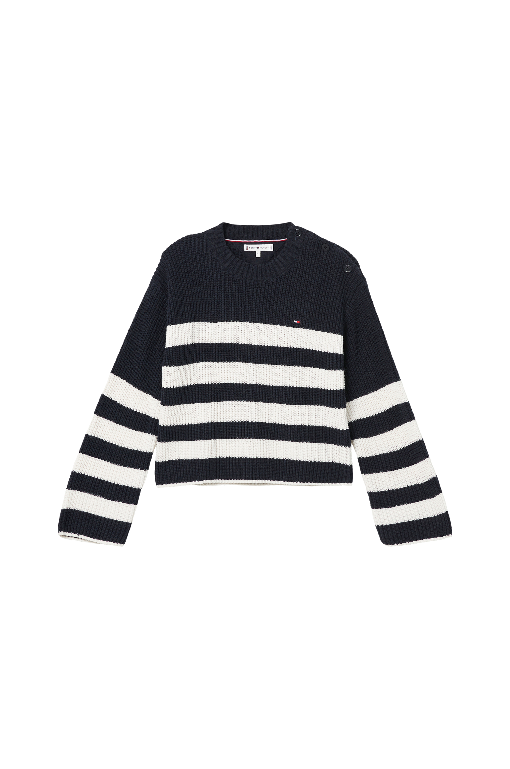 Tommy Hilfiger - Trøje Nautical Striped Sweater L/S - Blå - 140