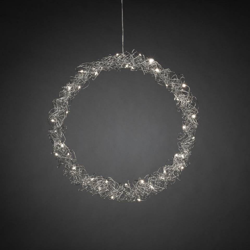 Konstsmide Krans 40 LED 45 cm, silver från Konstsmide, bild 2