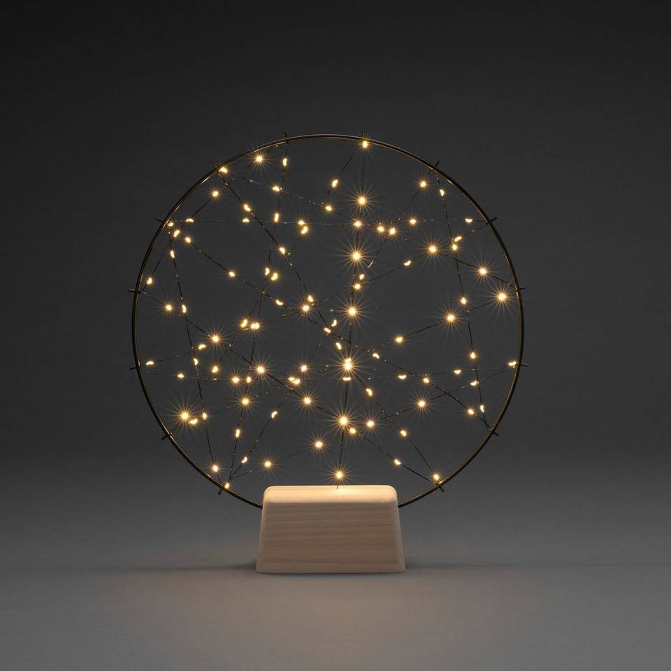 Konstsmide Rund metalldekoration 100 LED 39,5cm, svart från Konstsmide, bild 2