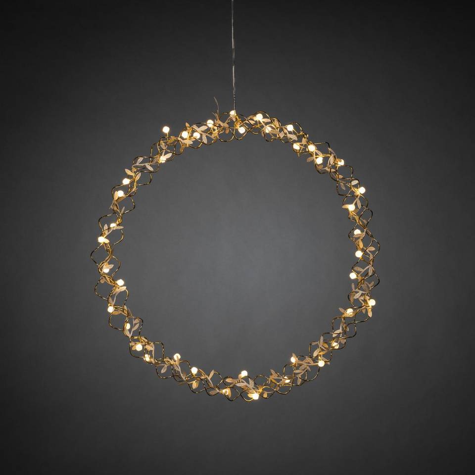 Konstsmide Krans 40 LED 45 cm, guld från Konstsmide, bild 2