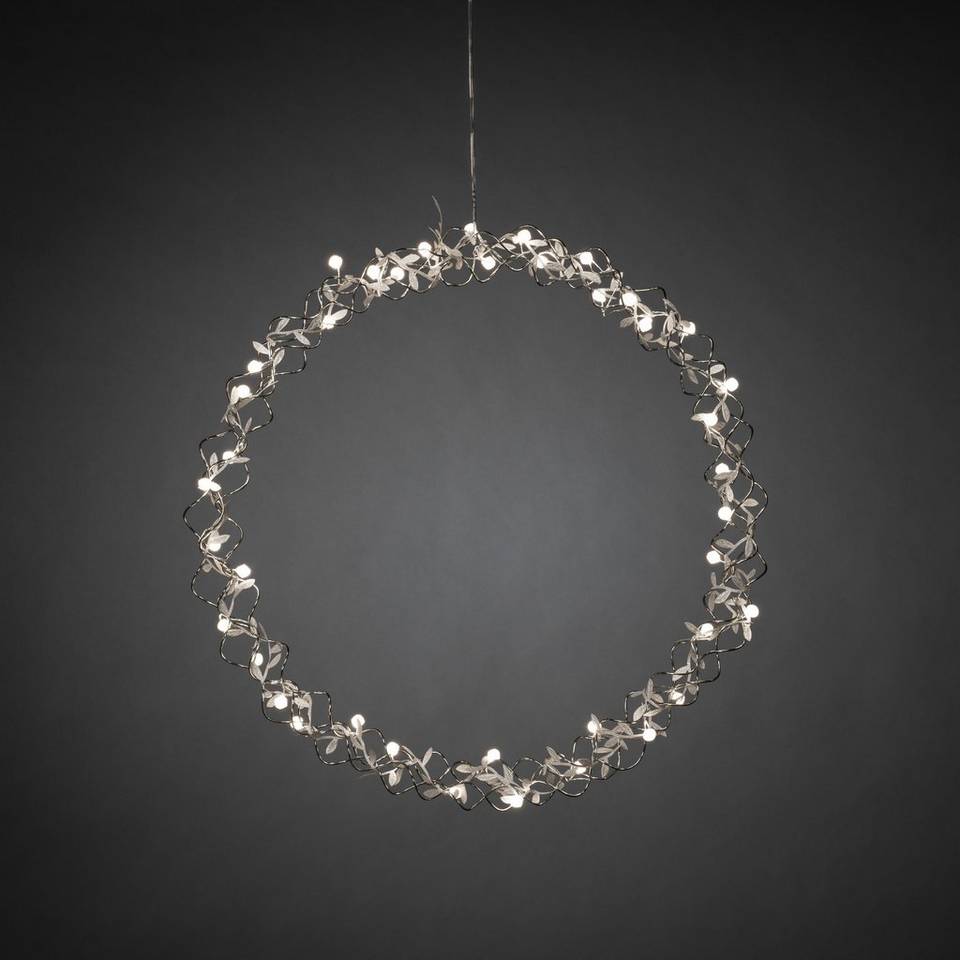 Konstsmide Krans 40 LED 45 cm, silver från Konstsmide, bild 5