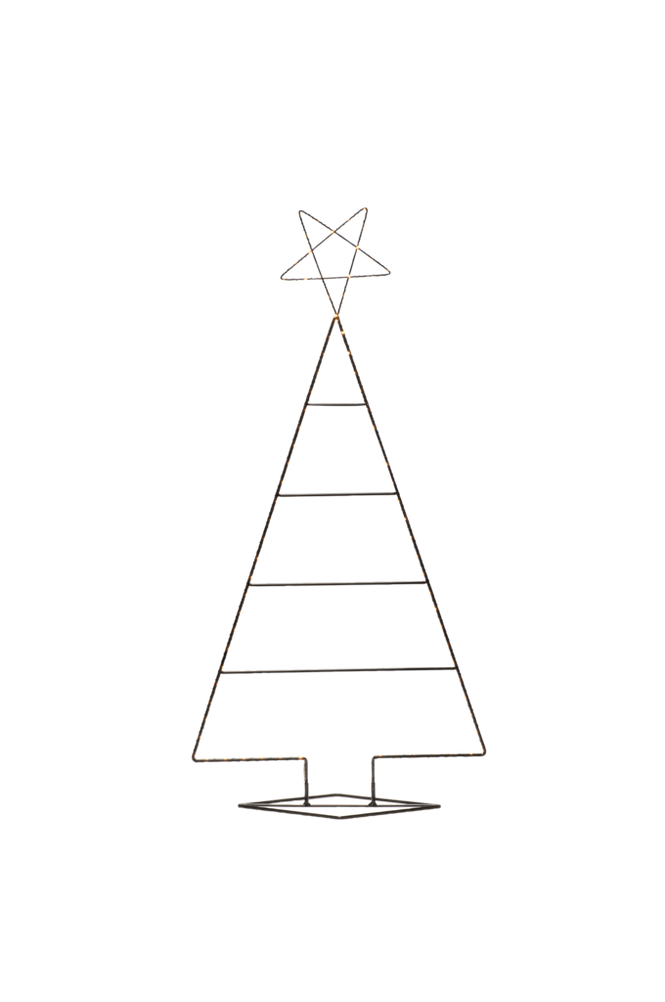 Metalljuletre mikro-LED 110 cm