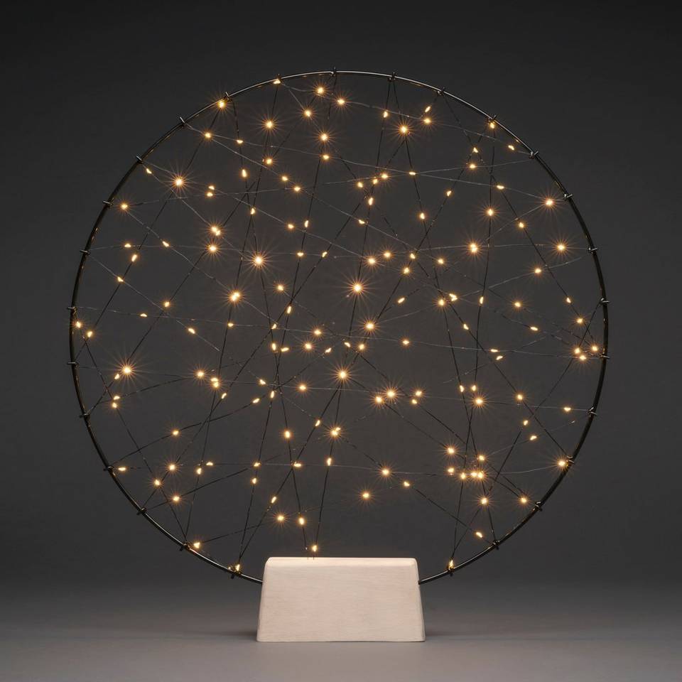Konstsmide Rund metalldekoration 160 LED 64cm, svart från Konstsmide, bild 2