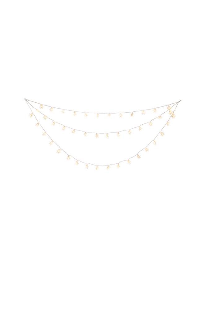 Gardinslinga 44 snöflingor LED 125cm
