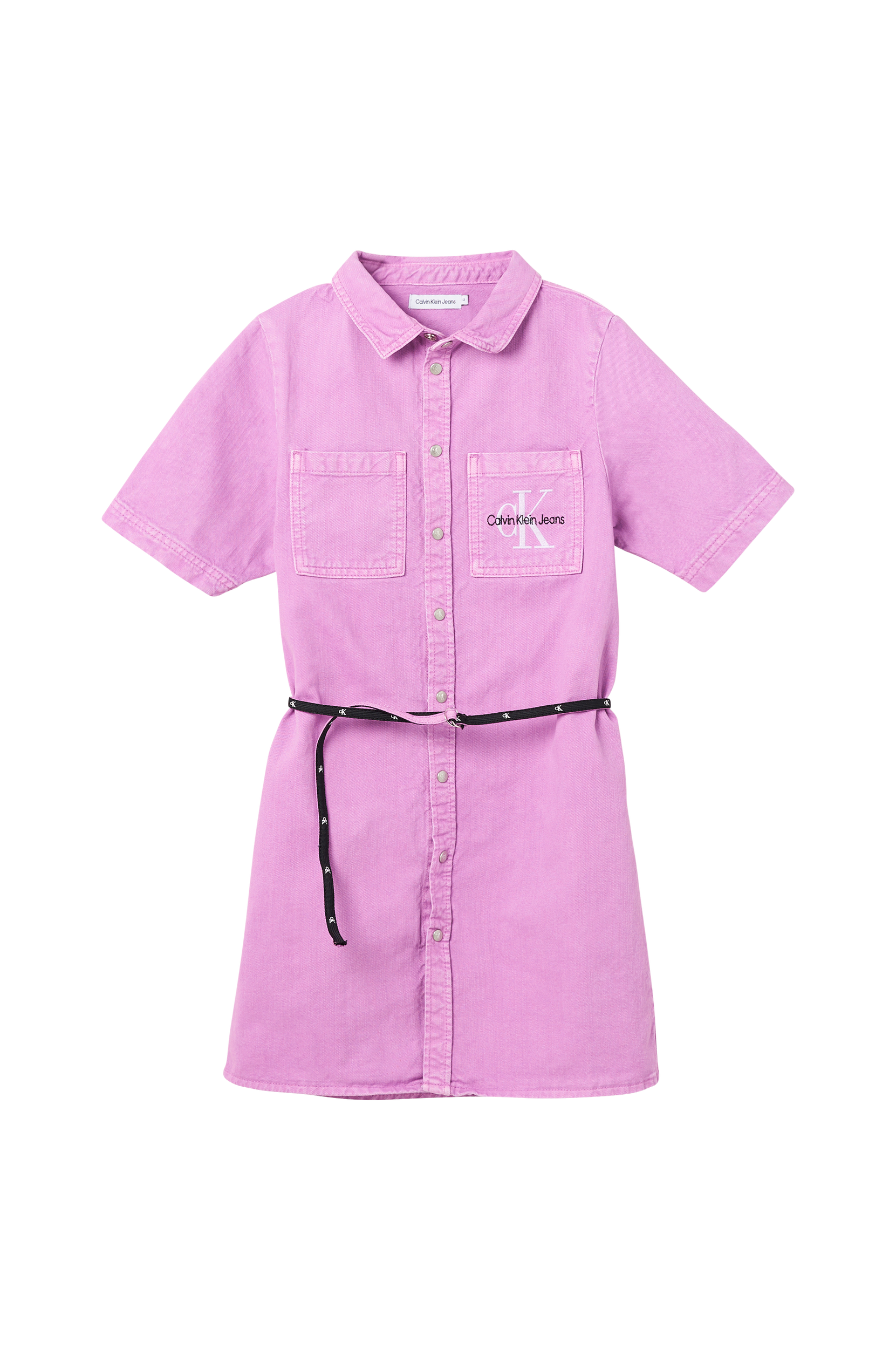 Calvin Klein - Cowboykjole Denim SS Shirt Dress - Lilla - 170