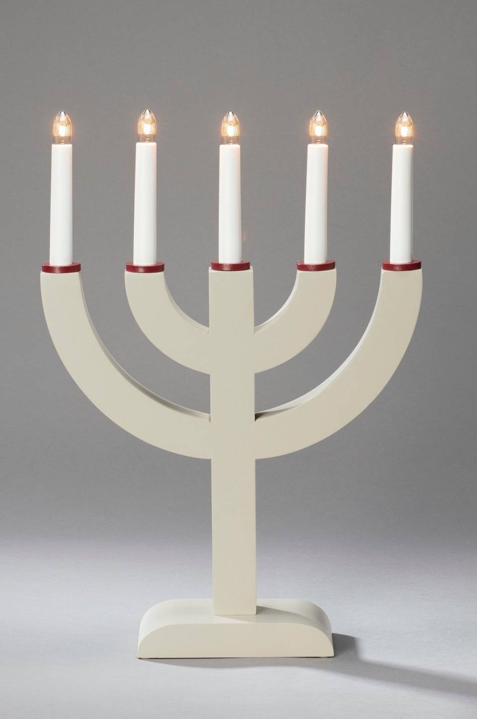 Konstsmide Elljusstake 5 ljus trä 41,7cm, beige från Konstsmide, bild 2