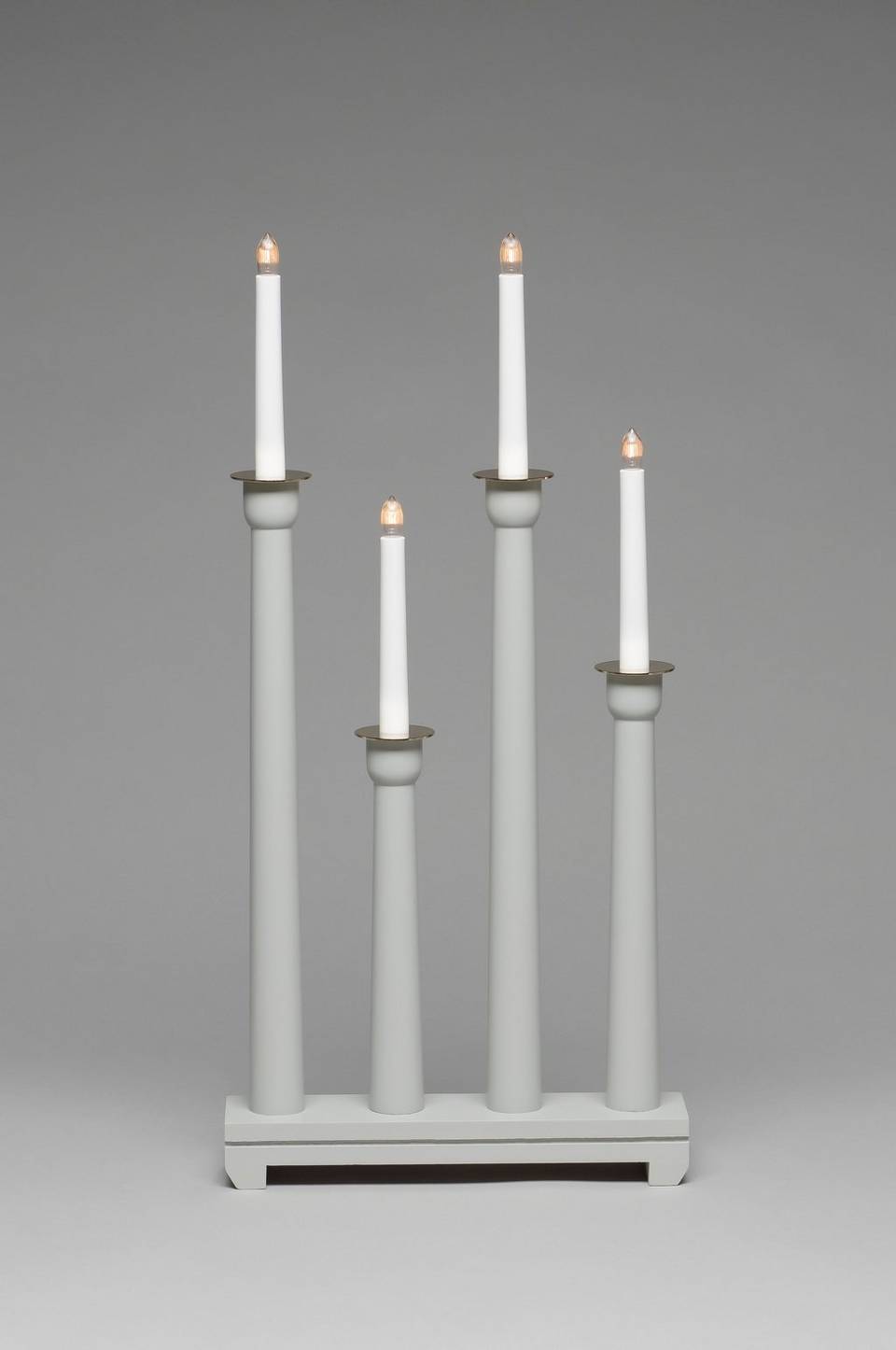 Konstsmide Elljusstake 4 ljus trä 59cm, grå från Konstsmide, bild 5