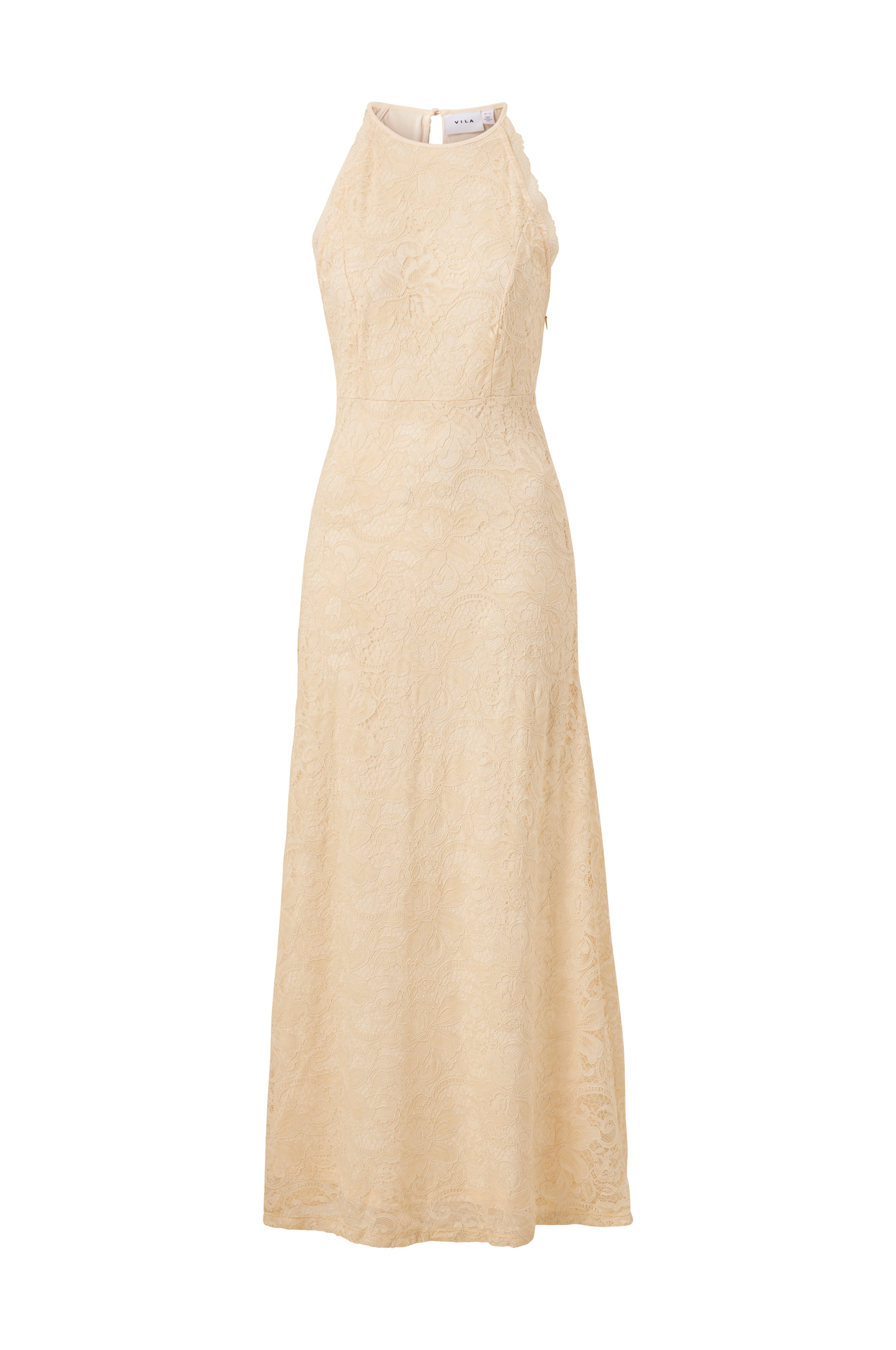 Vila - Maxi kjole viMile Halter Neck Ankel Dress - Beige - 44