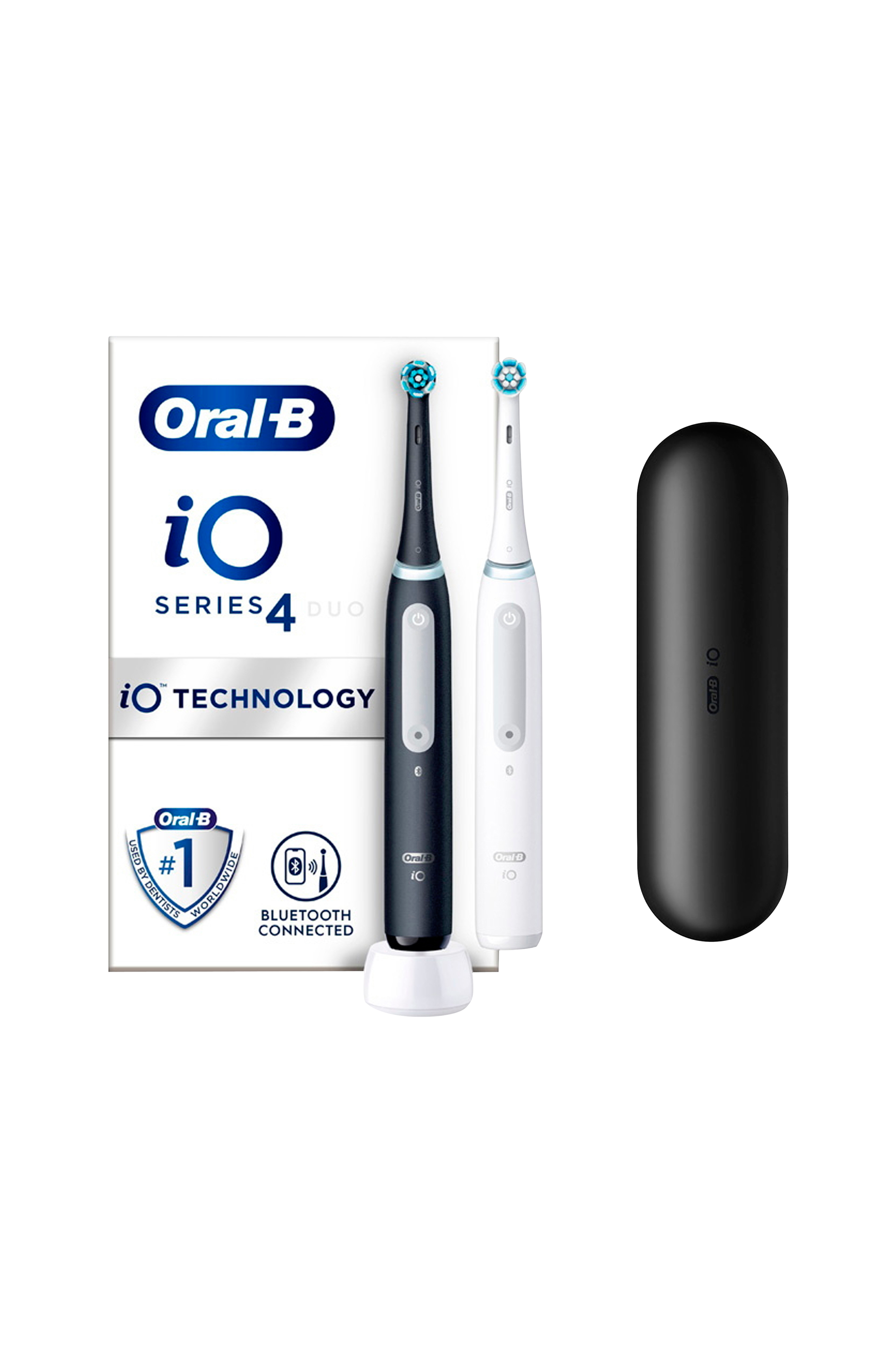 Oral B Eltandborste IO4 Duo Black UCB / White SC - Tandvård | Ellos.se