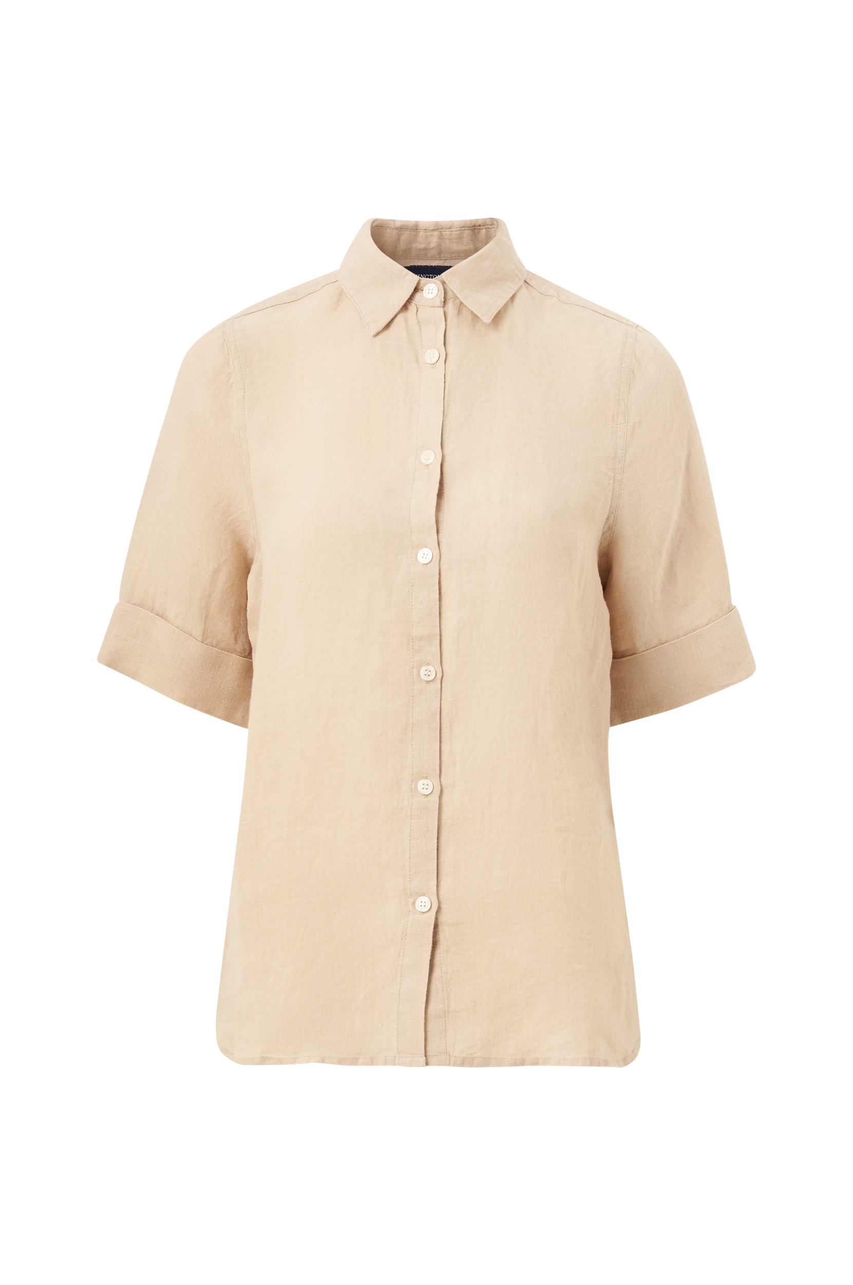 Lexington - Skjorta Reign Linen Short Sleeve Shirt - Beige - 34/36