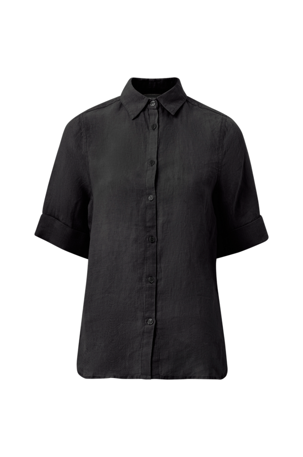 Lexington - Skjorte Reign Linen Short Sleeve Shirt - Blå - 42/44