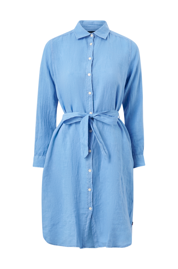 Lexington - Hørkjole Isa Linen Shirt Dress - Blå - 46