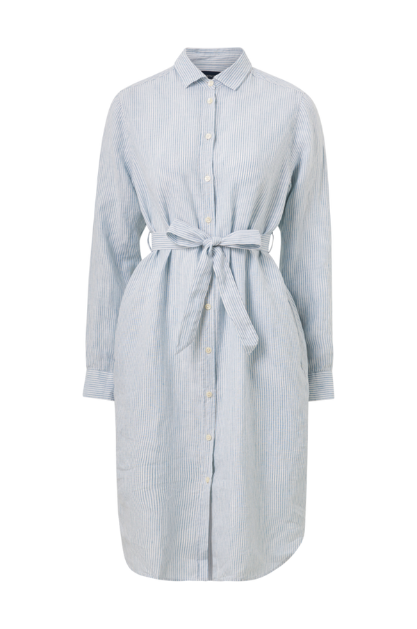 Lexington - Hørkjole Isa Linen Shirt Dress - Blå - 34/36