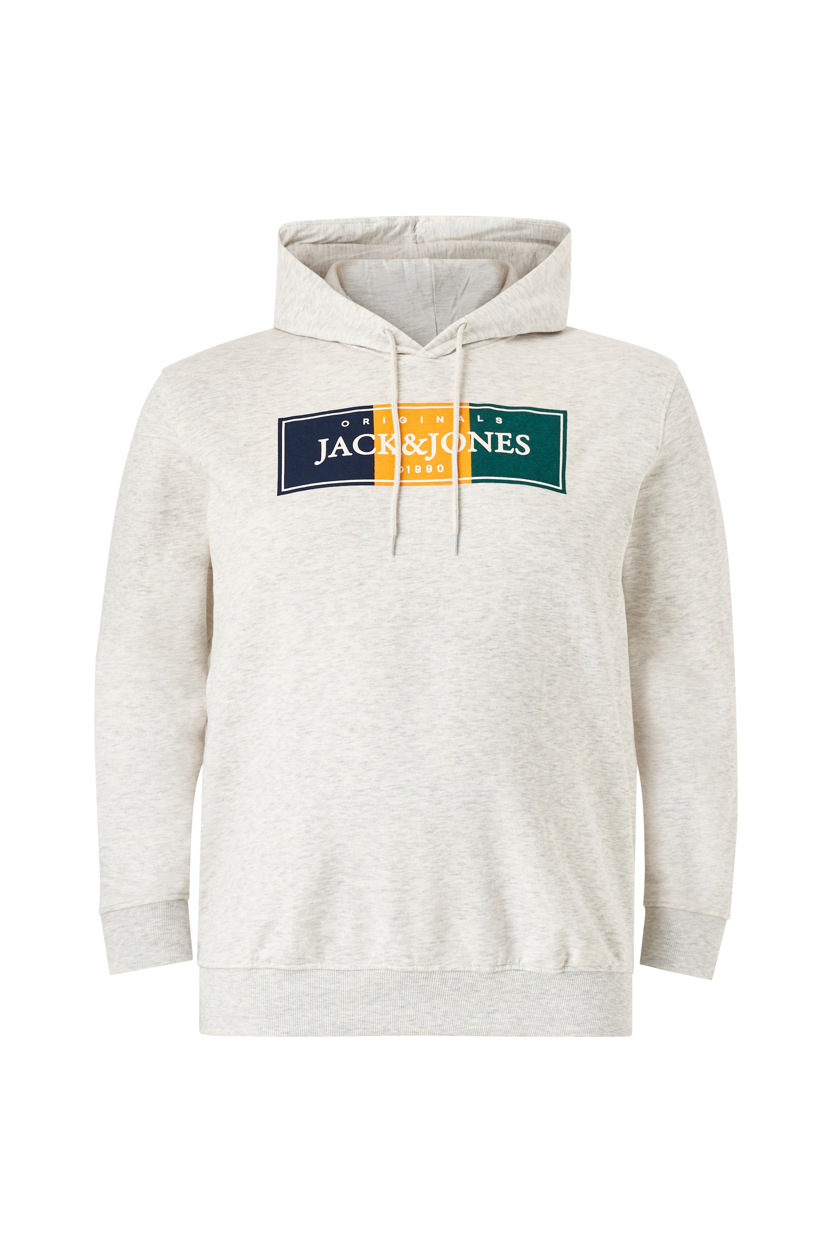 Jack & Jones - Hættetrøje jorCodyy Sweat Hood Pls - Hvid - 5XL