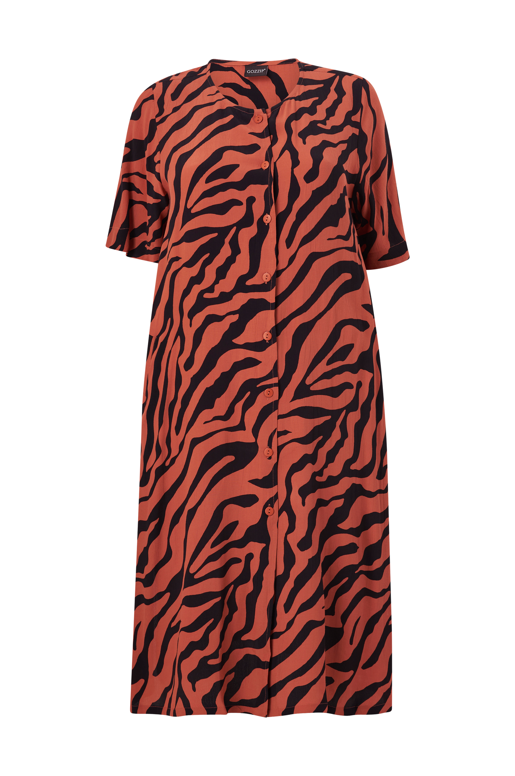 Gozzip - Kjole Lenja Dress - Orange - 46/48 - - Tøj kvinder (30853441)