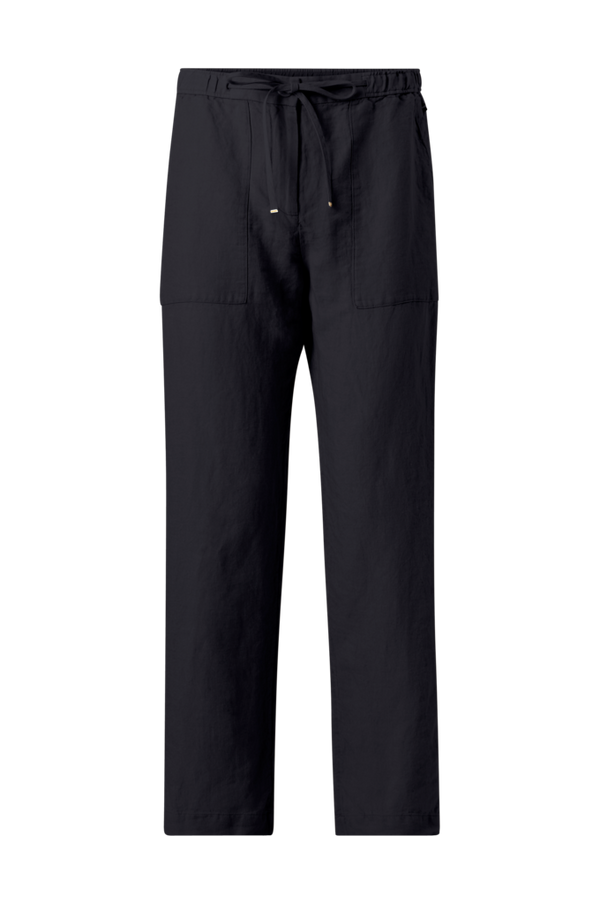 Tommy Hilfiger - Hørbukser Boyfit Cas Linen Pull On Pant - Blå - 36