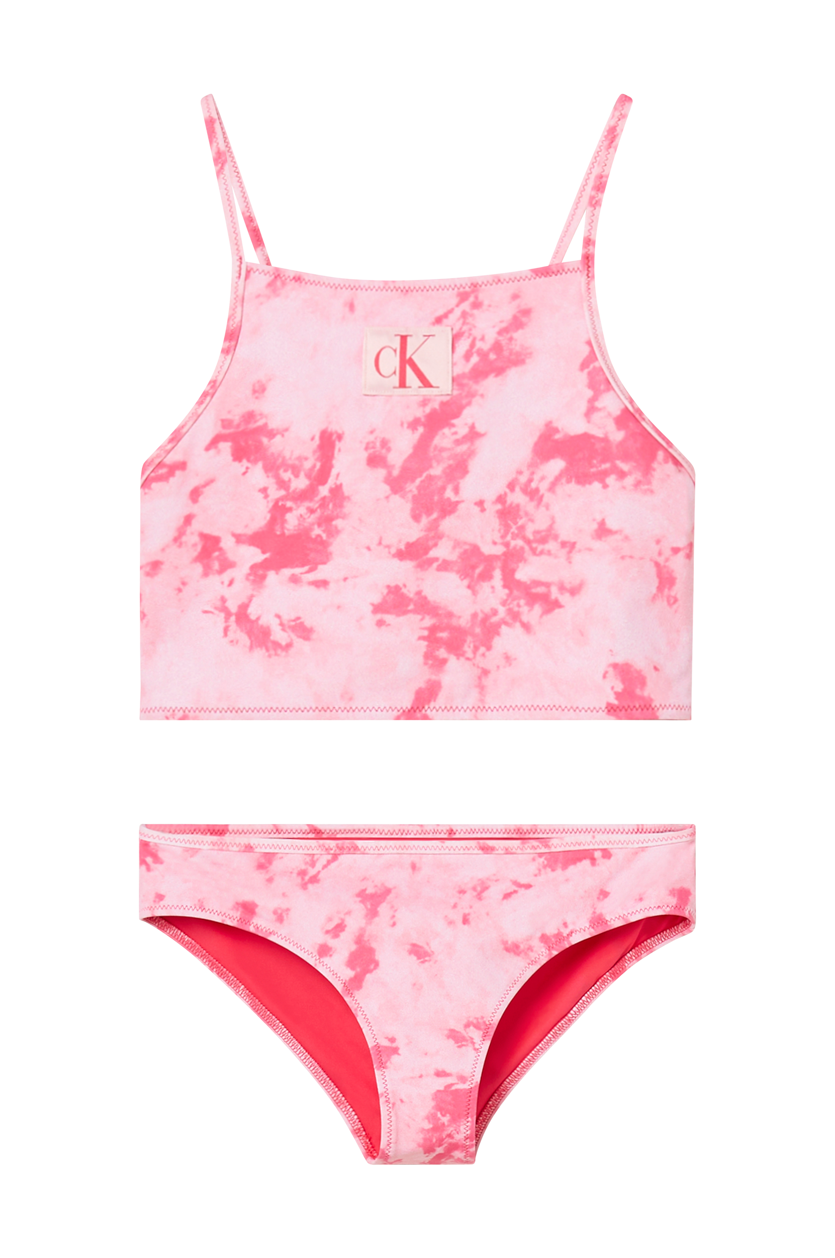 Calvin Klein - Bikini Bralette Bikini Set Print - Rosa 158/164 - Bikinier - Tøj børn (30170161)