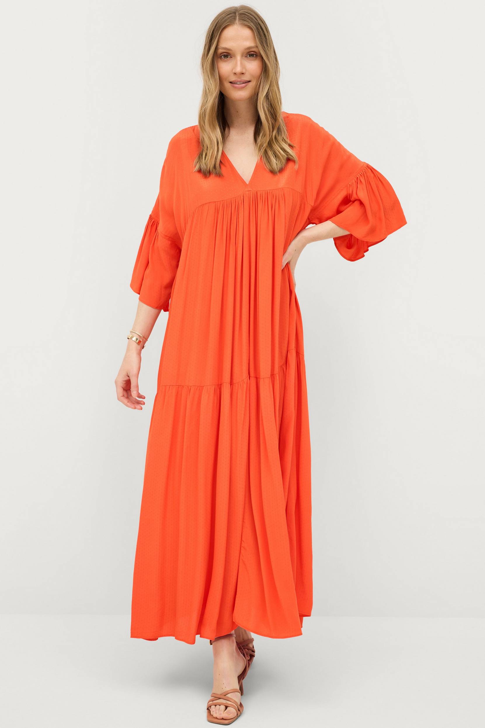 Second Maxi kjole Emanuelle Dress - Orange - 40 - Kjoler - til kvinder (30847230)