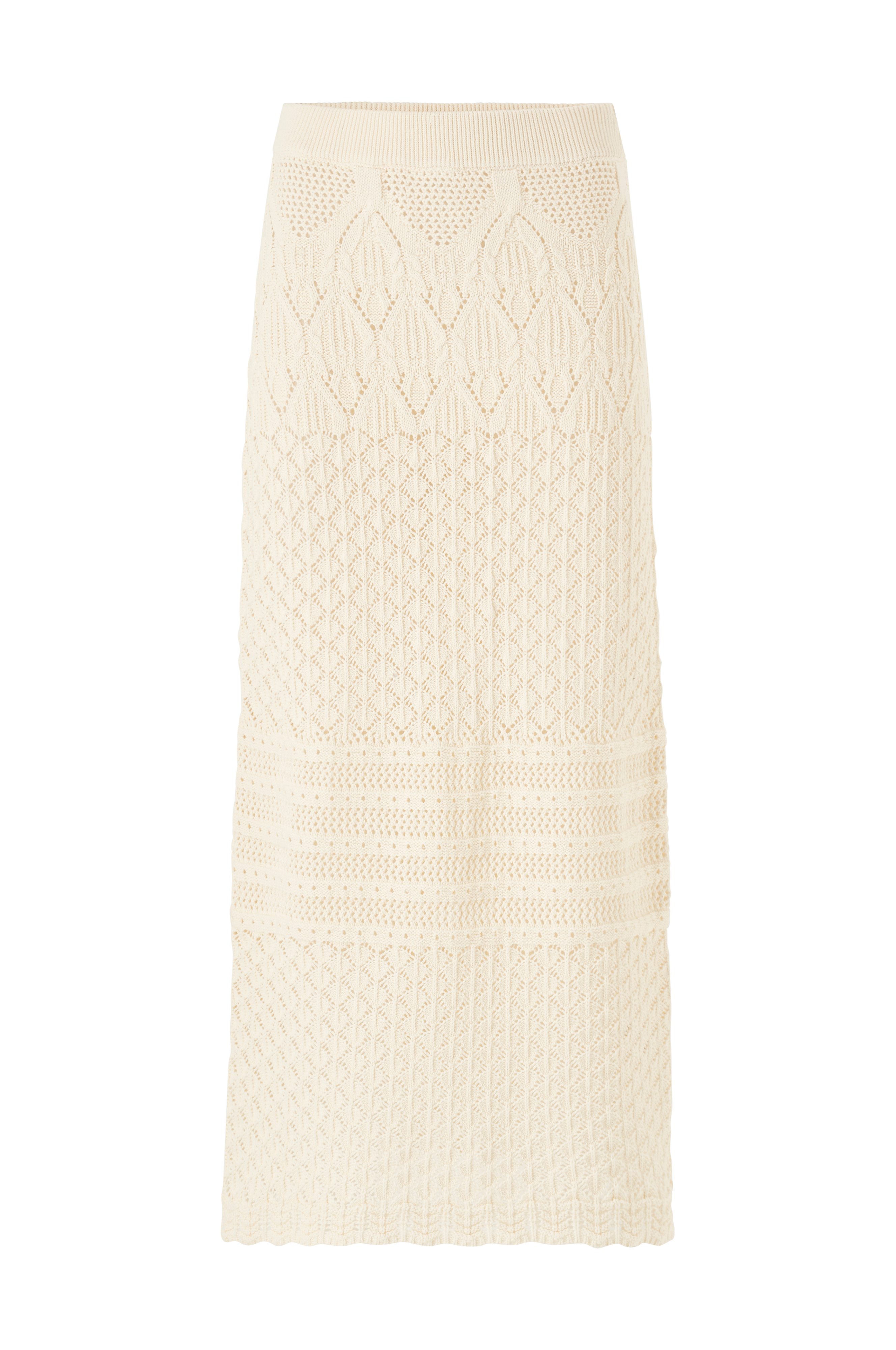 Second Female Nederdel Allora Knit Skirt - Hvid - | Ellos.dk