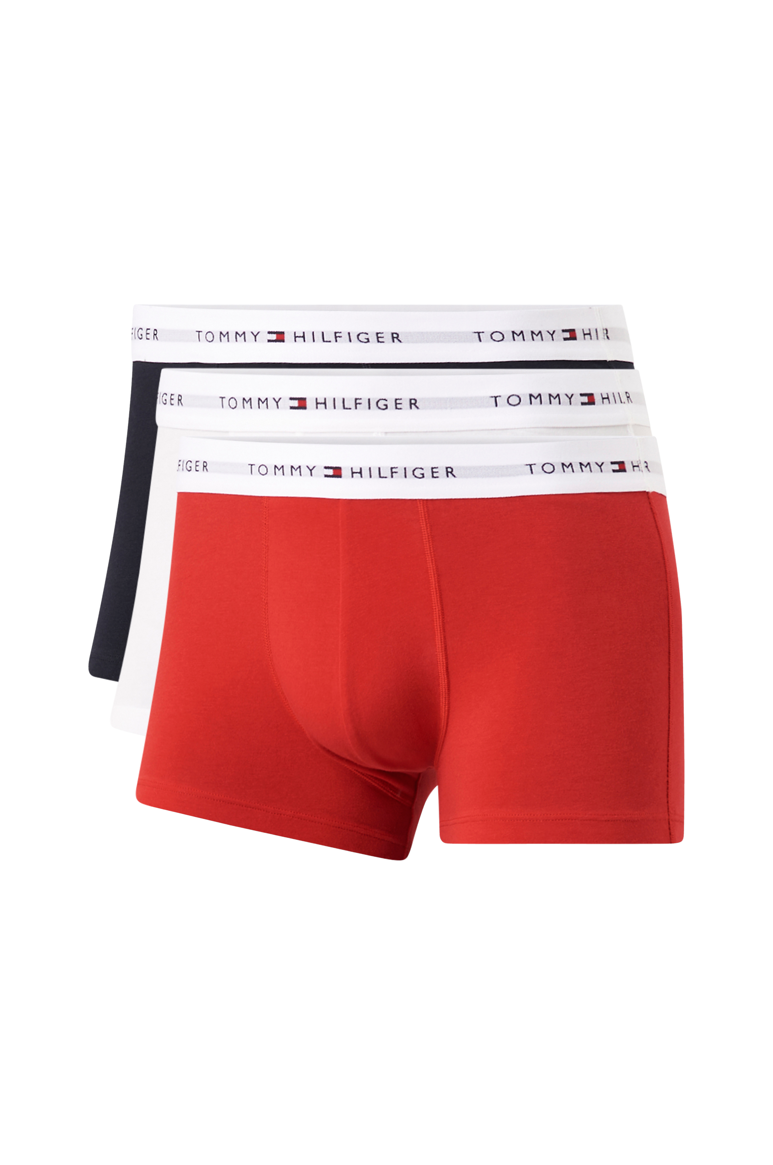 Hilfiger Boksershorts Signature Cotton Essentials Trunk 3-pak - Grå - Underbukser & boxershorts | Ellos.dk