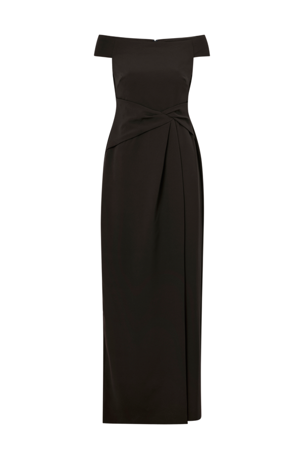 Lauren Ralph Lauren - Maxi kjole Polished Crepe Gown - Sort - 42