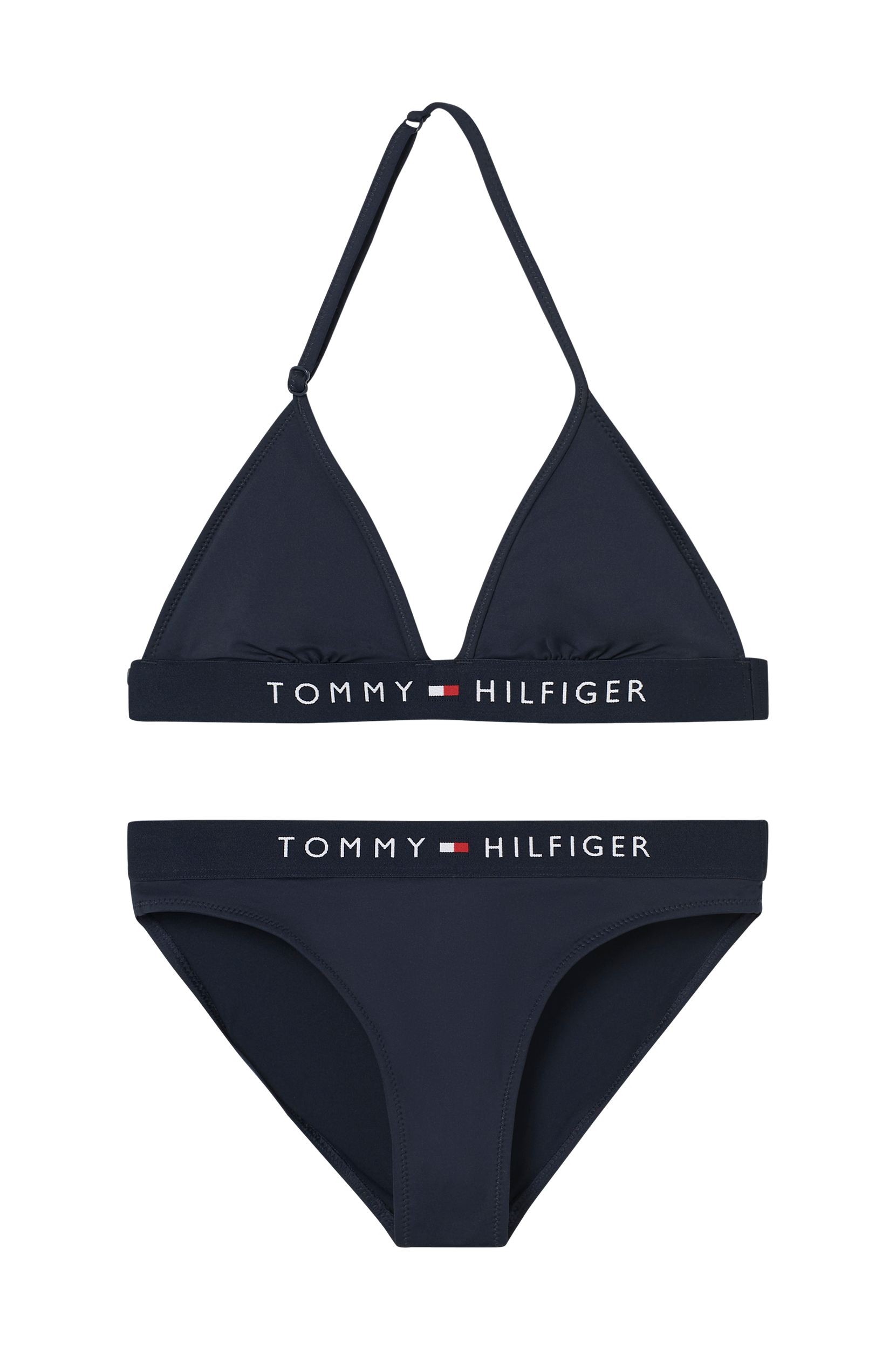 Tommy Hilfiger - Bikini Triangle Set - Blå - 146/152