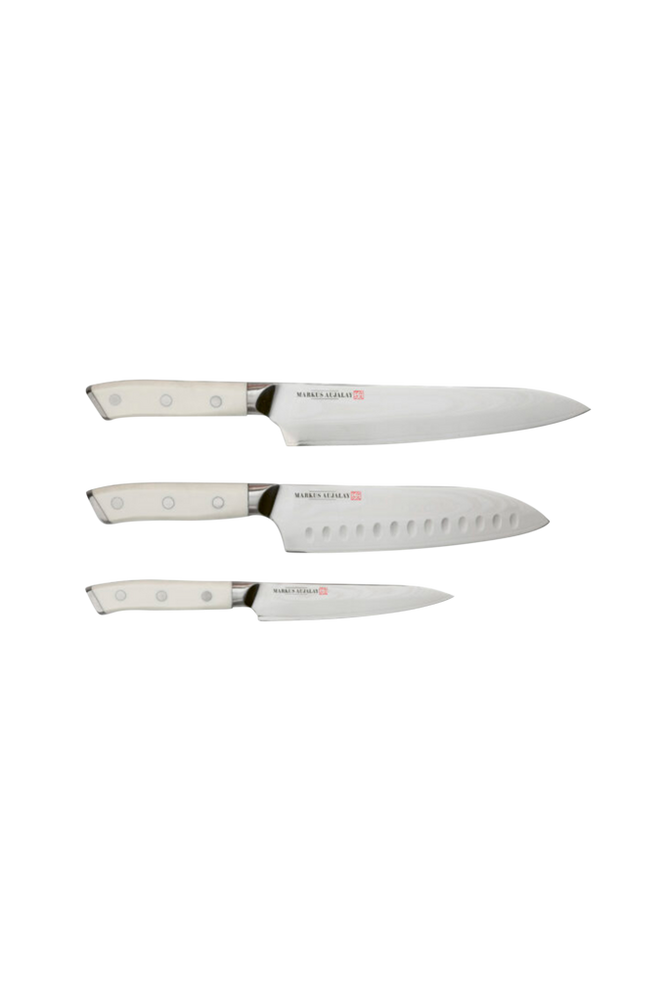 Knivset Damaskus 3 delar