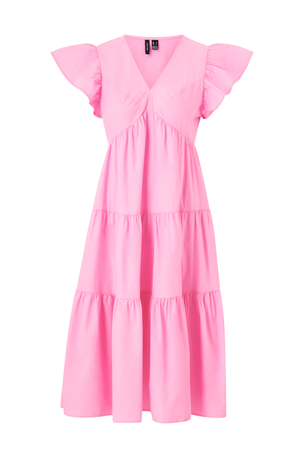 Vero Moda Wvn Vero Slit Moda Ss Tøj Nec Pink Kjoler kvinder Dres - til (30343477) Calf - Vmjarlotte V