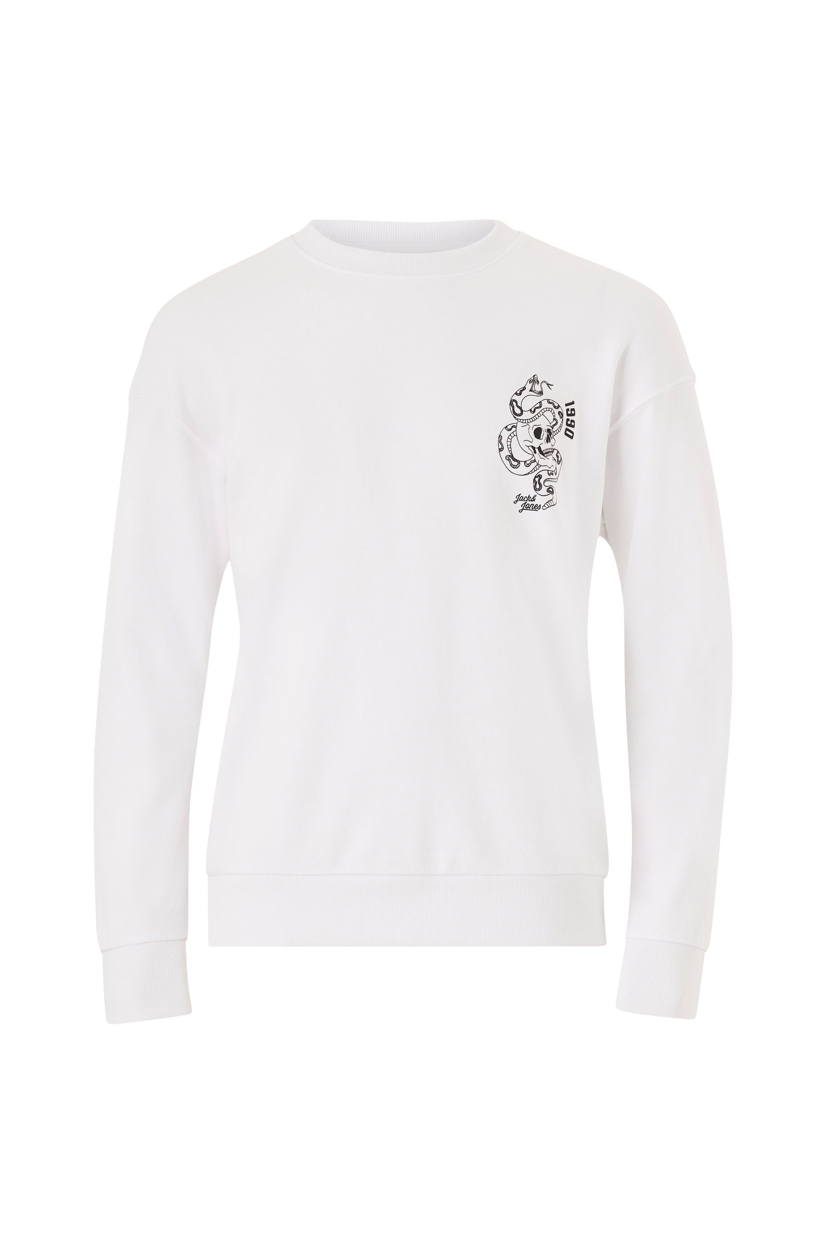 Jack & Jones - Sweatshirt jjInk Sweat Crew Neck - Hvid - M
